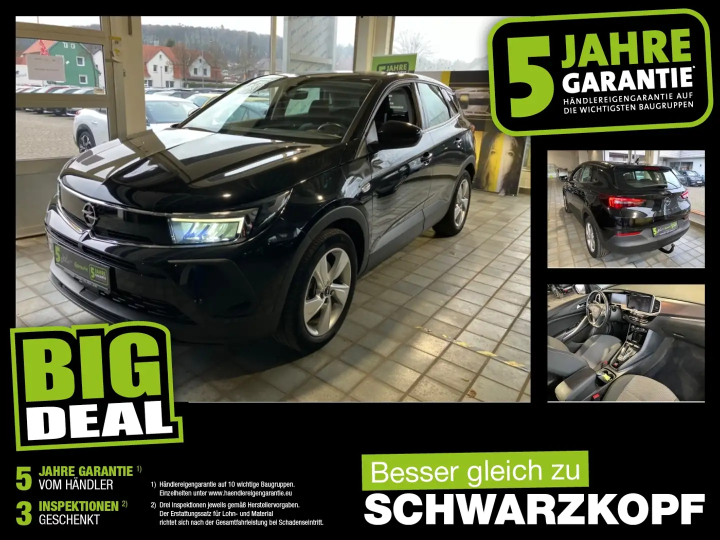 Opel Grandland 1.6T AHK+LED+Navi+Sitzheizung,Klima Schwarz - 1