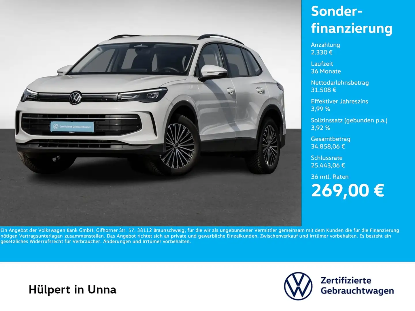 Volkswagen Tiguan 2.0 LIFE NEUESMODELL AHK CAM ACC LM18 NAVI Blanco - 1