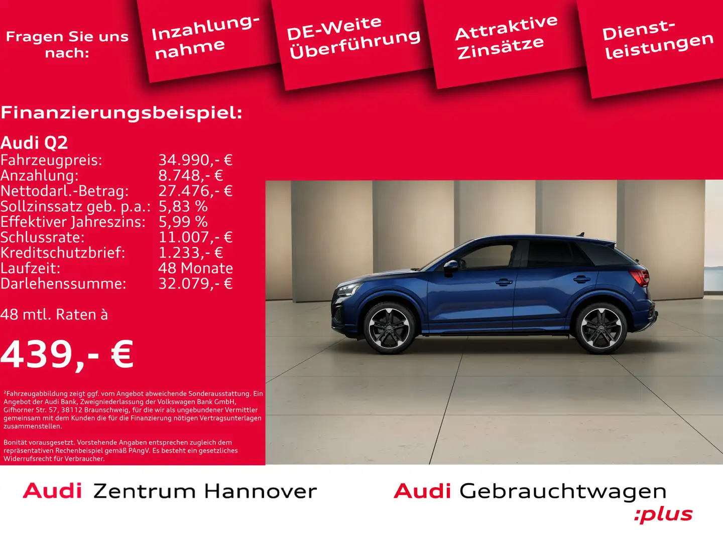 Audi Q2 Advanced 35 TFSI Matrix Kamera AHK virtual Blau - 2