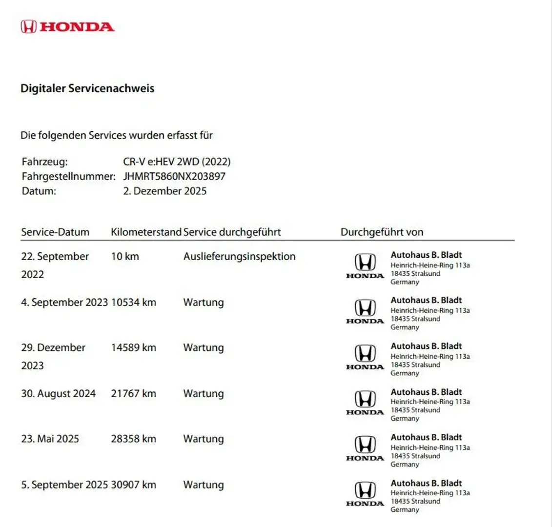 Honda CR-V CR-V Hybrid 2.0 i-MMD Hybrid 2WD Lifestyle Schwarz - 2