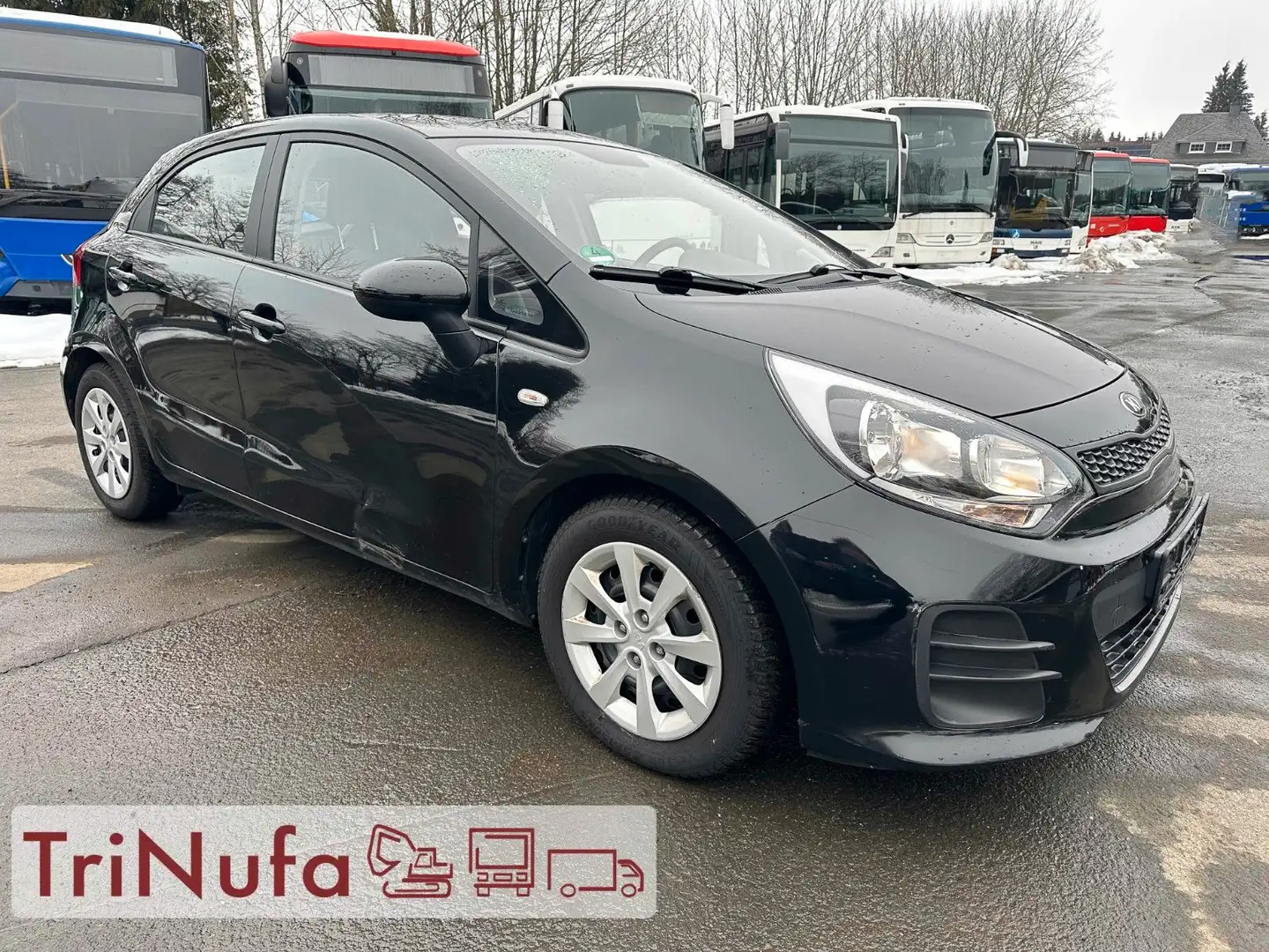 Kia Rio 3 | Klima | Schaltgetriebe | 59.350 KM | Schwarz - 1