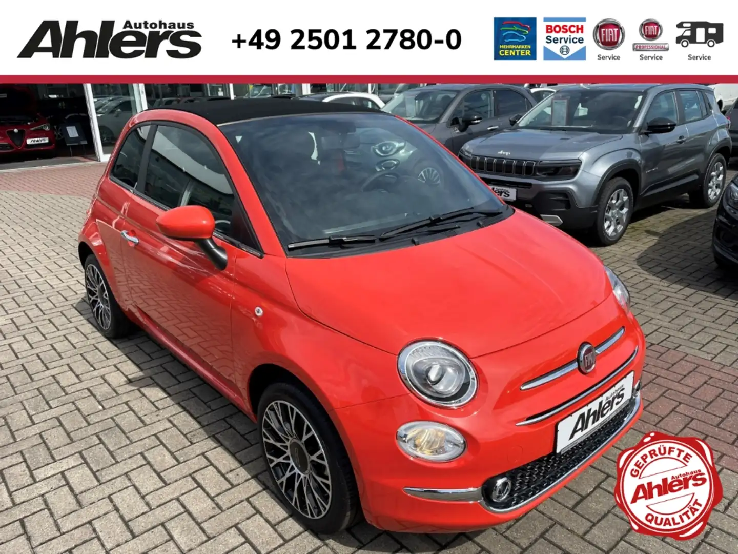 Fiat 500C Dolcevita+KLIMAAUTO+PDC+16ZOLL+CARPLAY+TEMPOMAT+ Orange - 1