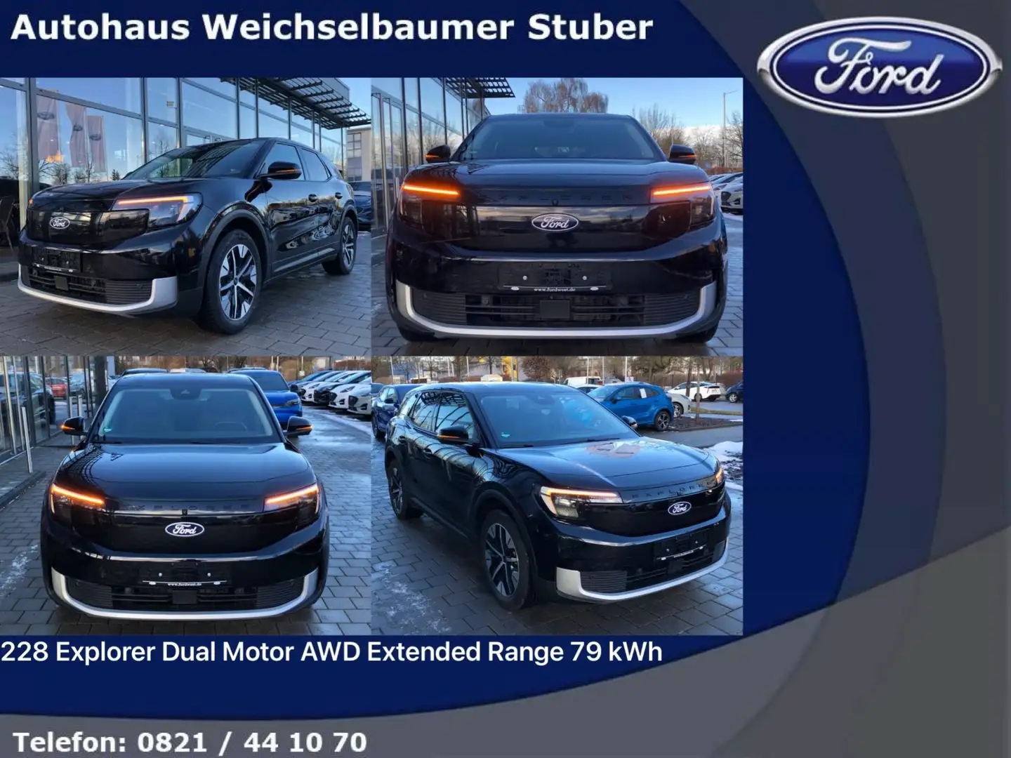 Ford Explorer 228 Explorer Dual Motor AWD Extended Range 79kWh Schwarz - 1