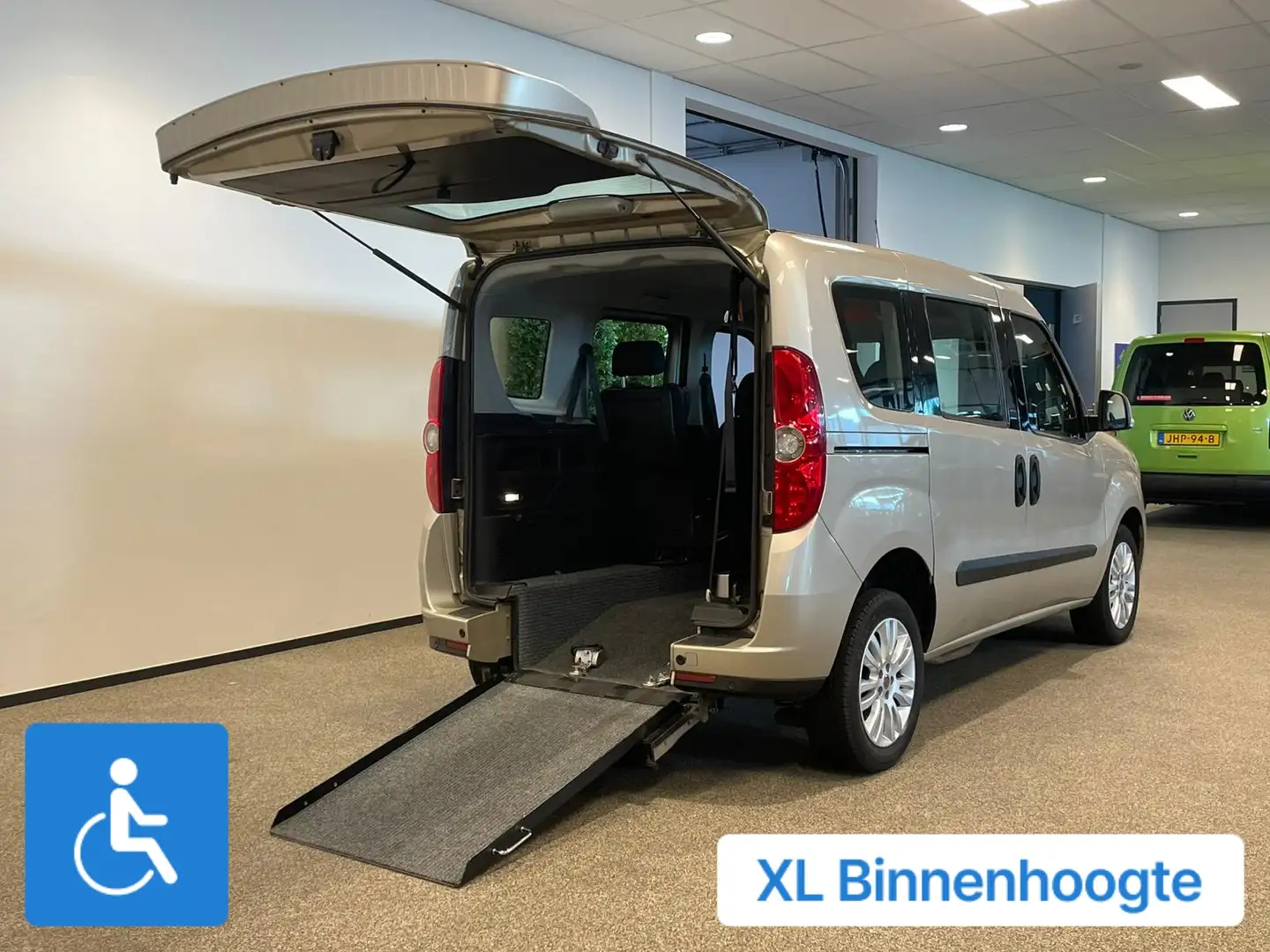 Fiat Doblo L1 Rolstoelauto XXL-Ombouw 160cm rolstoel hoogte Beige - 2