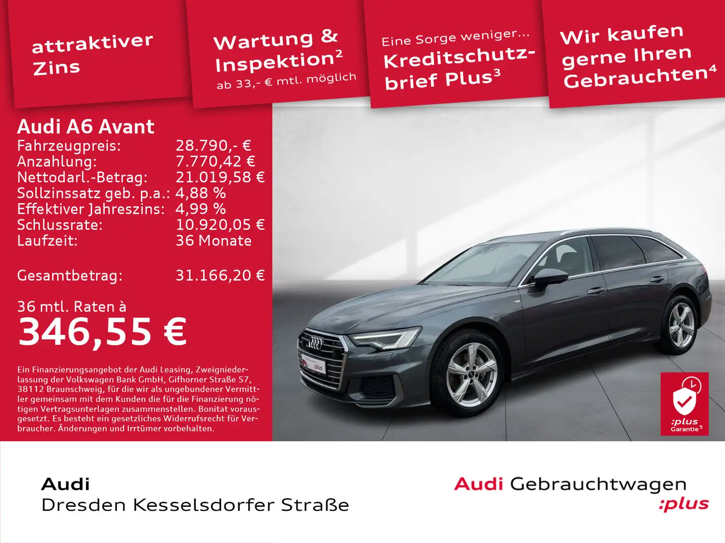 Audi A6 40 TDI sport Navi LED DAB Gris - 1