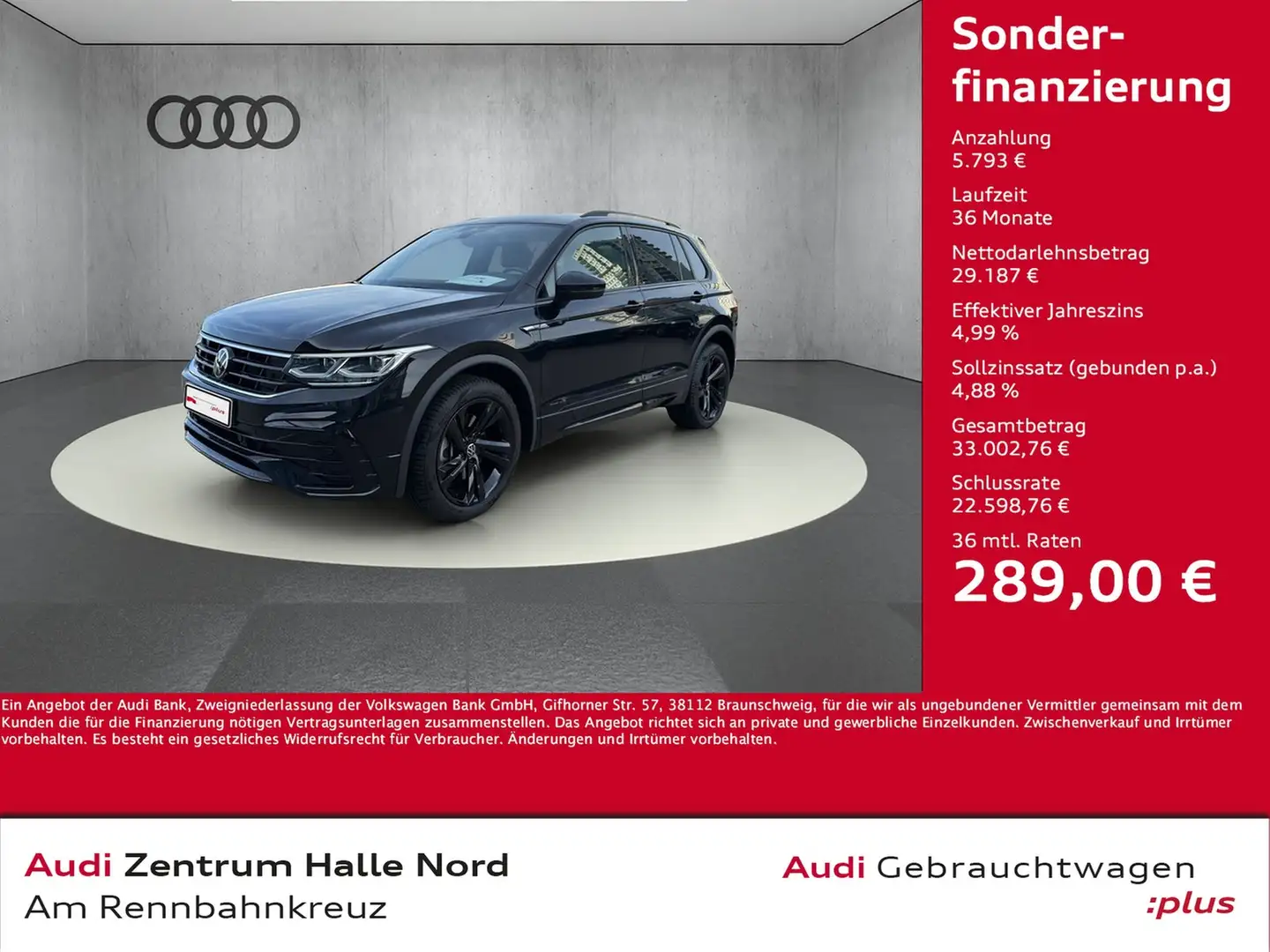 Volkswagen Tiguan R-Line 2.0 TSI 4Motion DSG Schwarz - 1