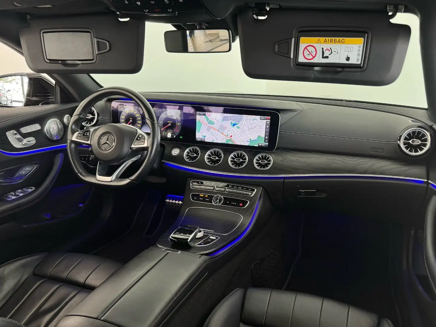 Mercedes-Benz E 220 d AMG-Line|PANO|HUD|MEM|WIDESCREEN|BURM|360 Schwarz - 2