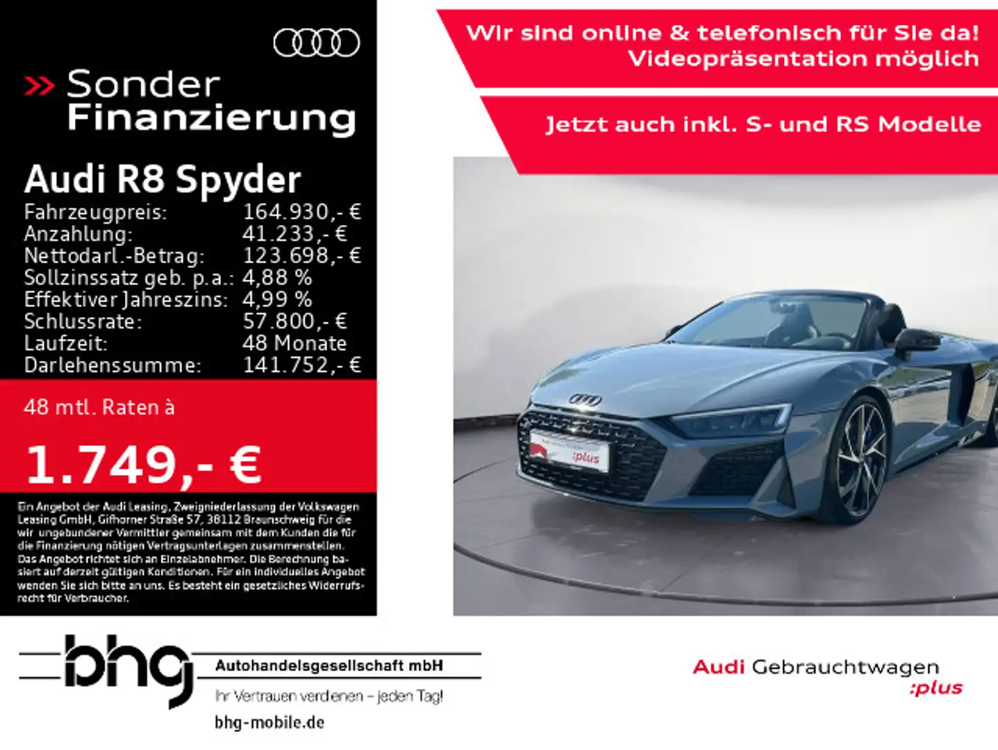 Audi V10 magnetic ride Dynamiklenkung B&O Grau - 1