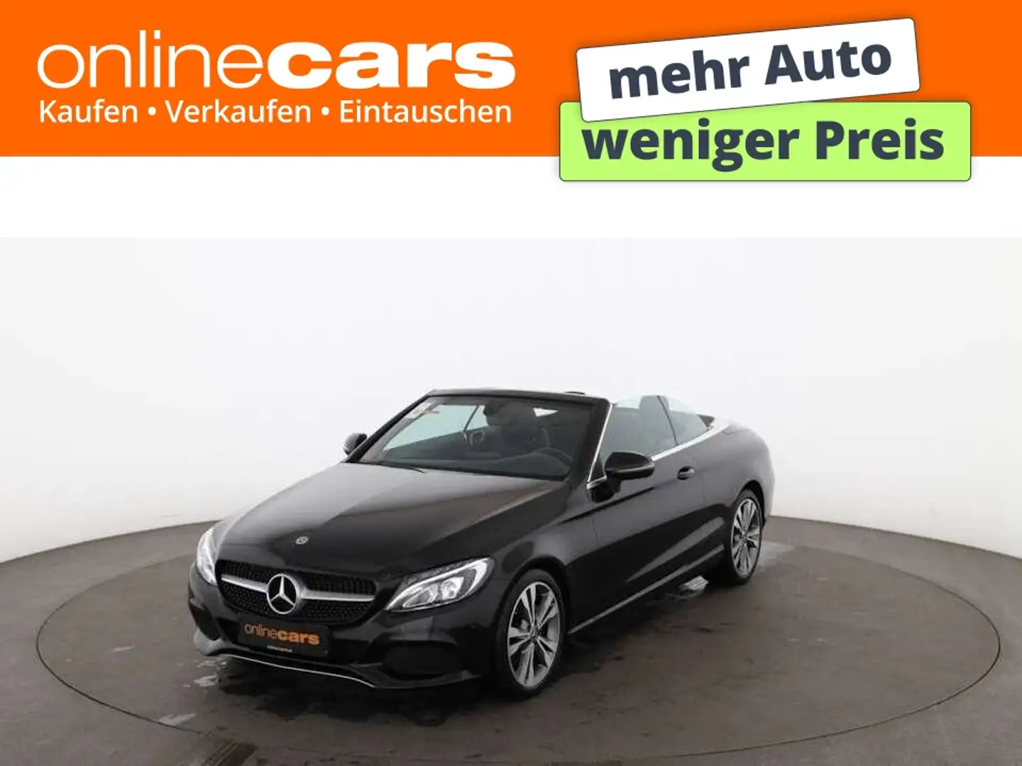 Mercedes-Benz C 220 d Cabrio Aut LED LEDER NAVI R-CAM SITZHZG Schwarz - 1