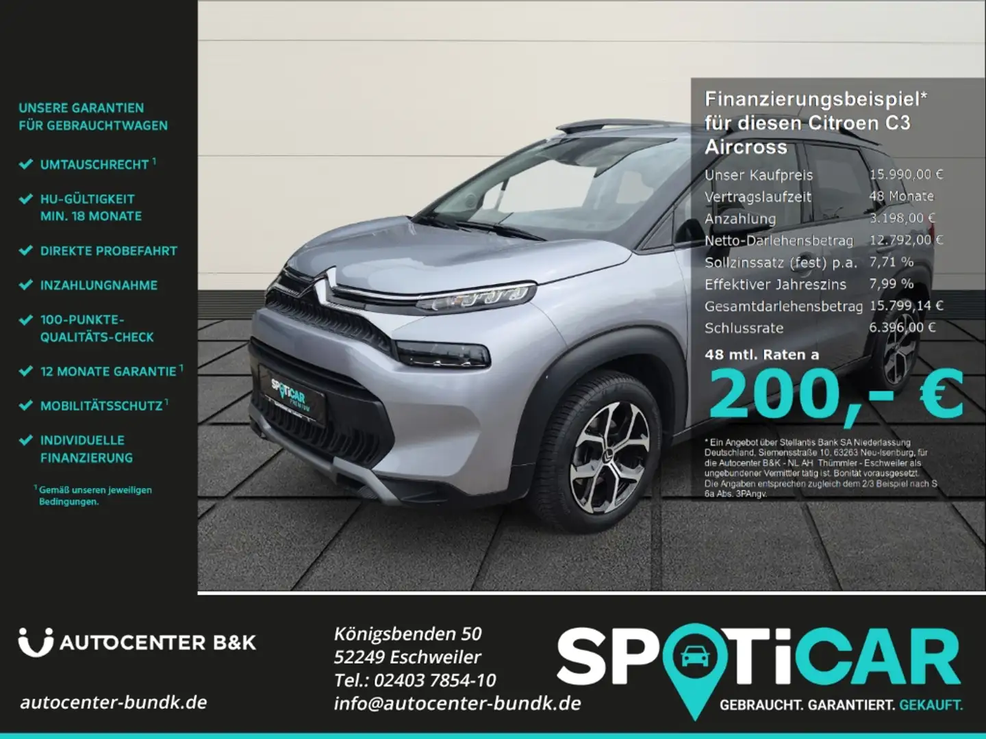 Citroen C3 Aircross PureTech 110 PLUS Navi Grip-Control PDC Grau - 1