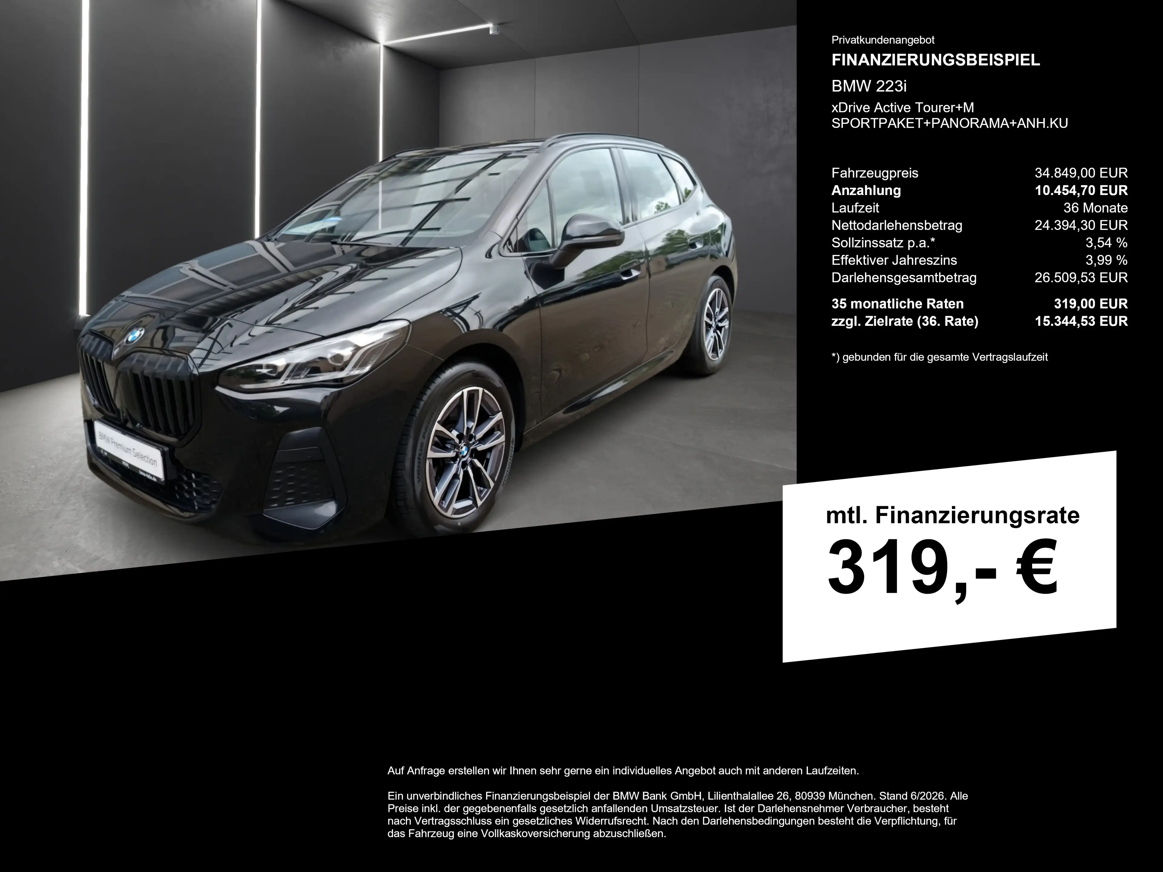 BMW 223 i xDrive Active Tourer+M SPORTPAKET+PANORAMA+ANH.K — photo 2