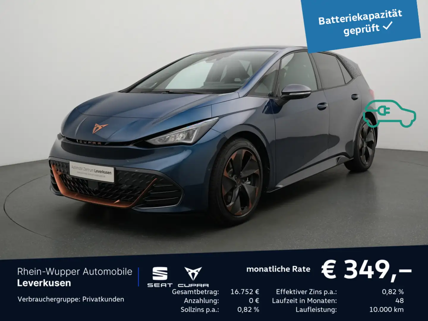 CUPRA Born Edition Dynamic HUD AKTIVSITZE LED 360° Blau - 1