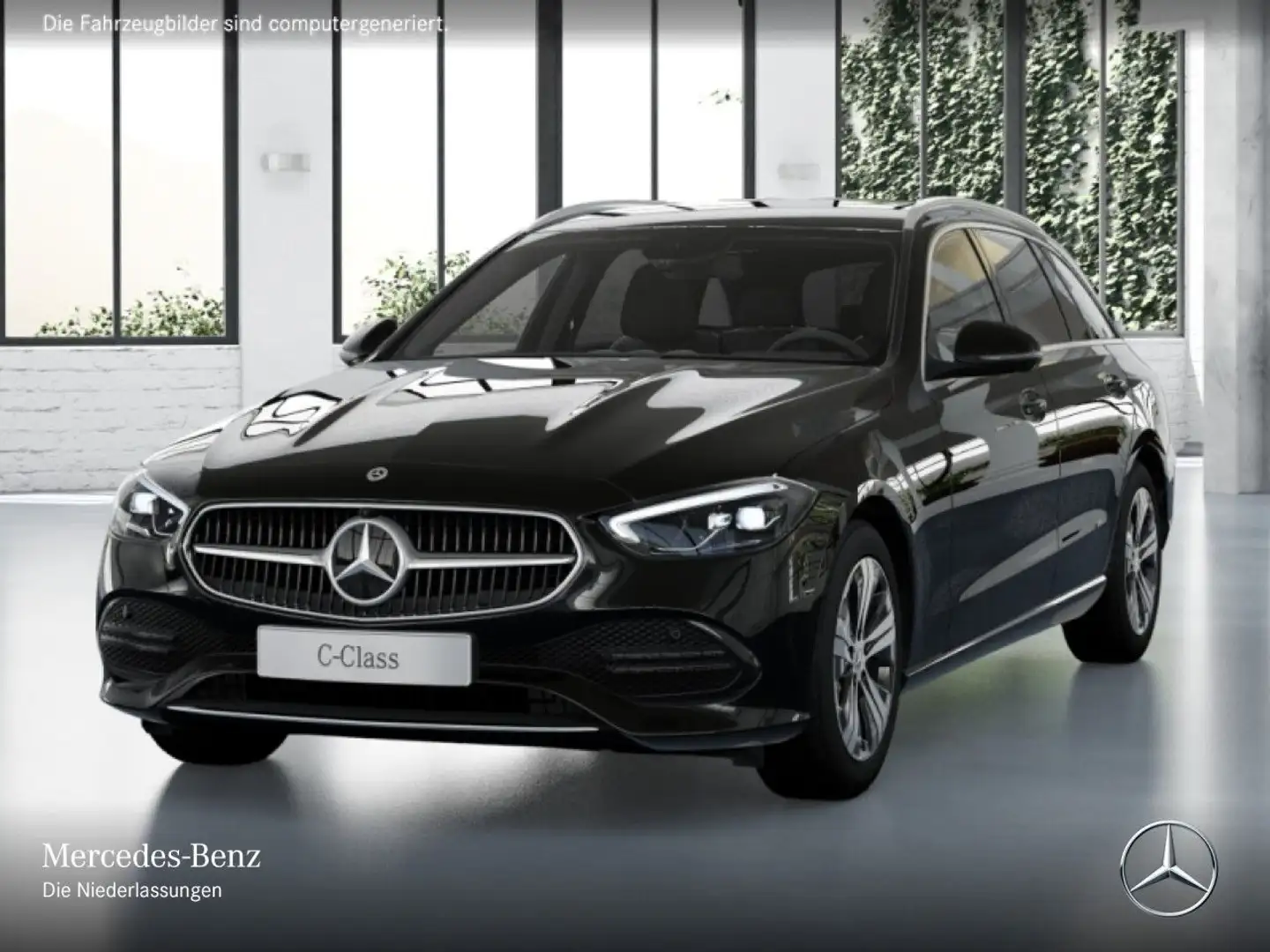 Mercedes-Benz C 200 d T AVANTG+360+AHK+LED+TOTW+KEYLESS+9G Schwarz - 2