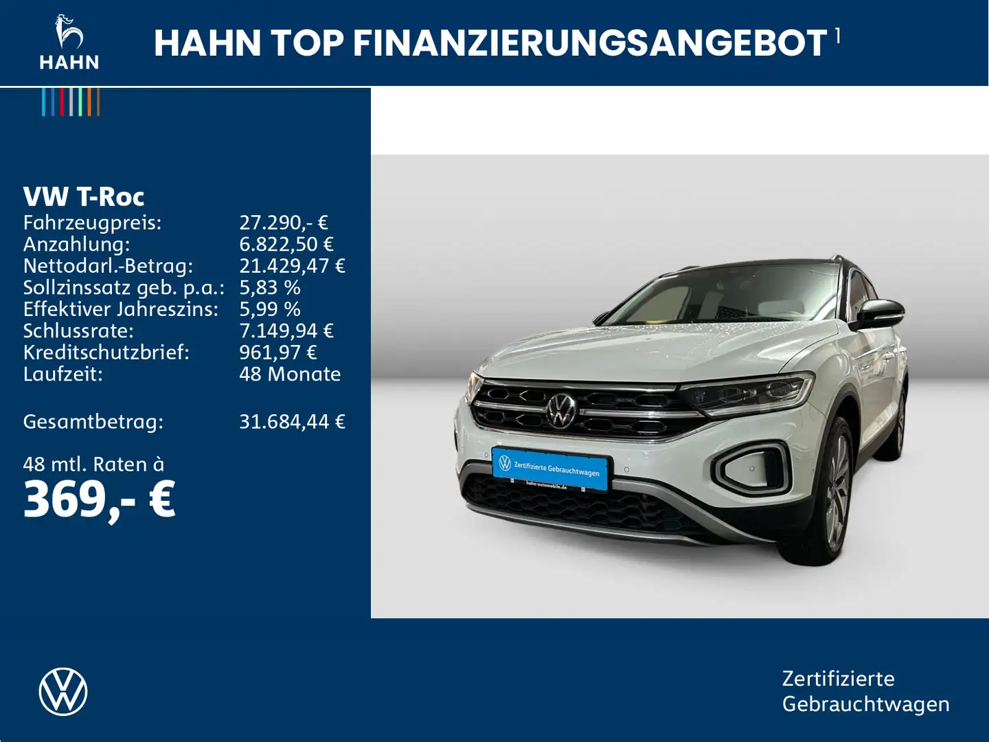 Volkswagen T-Roc 1.5TSI DSG Move Matrix Navi PDC Standheiz Weiß - 2