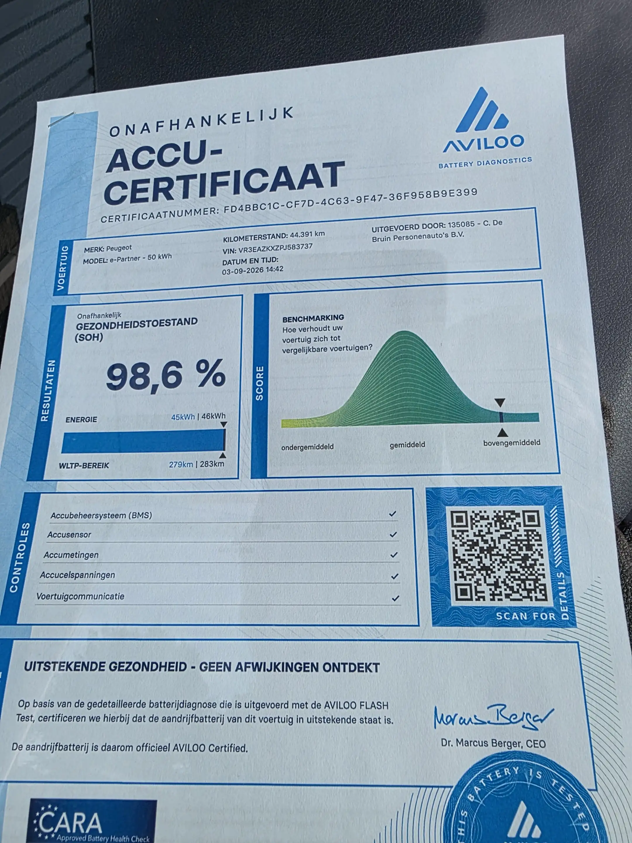 Peugeot Partner e-Partner 50 kWh Airco Cruisecontrol Sportvelgen — photo 24