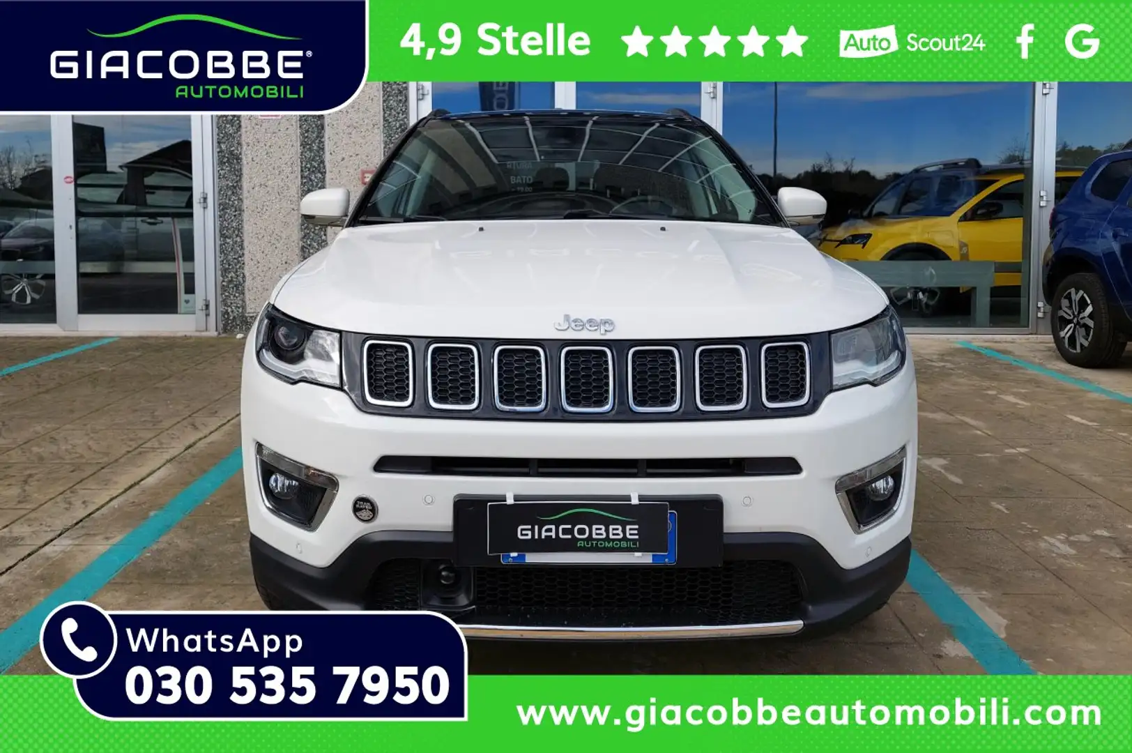 Jeep Compass 2.0 mjt Limited 4WD140cv auto🔥PRONTA CONSEGNA Blanc - 1