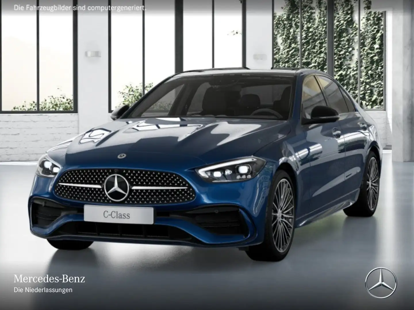Mercedes-Benz C 200 AMG+NIGHT+PANO+360+TOTW+KEYLESS+9G Blau - 2