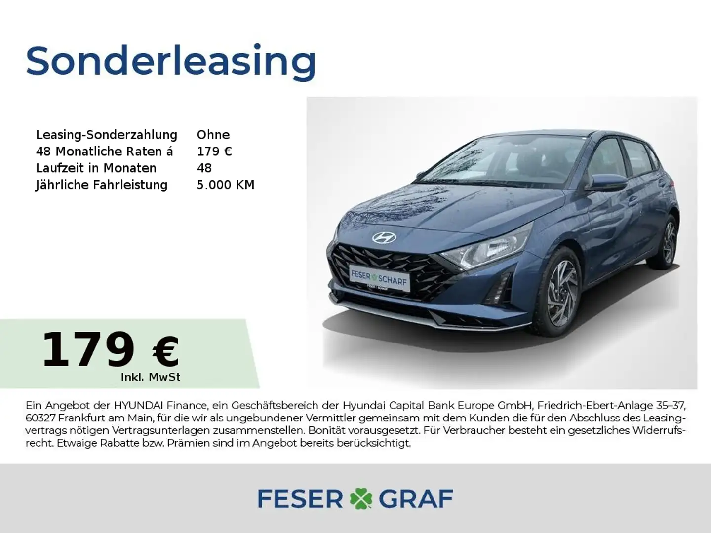 Hyundai i20 TREND-PAKET NAVI KAMERA CARPLAY SHZ LHZ Azul - 1