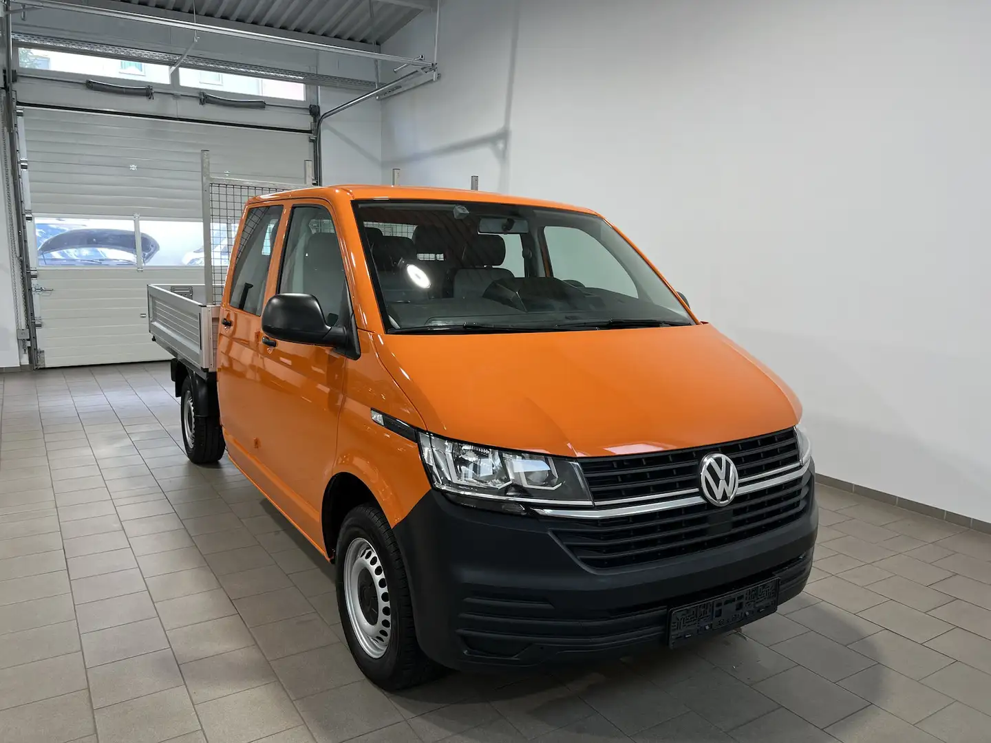 Volkswagen T6.1 Transporter Pritsche-Doka,Klima,AHK Naranja - 2
