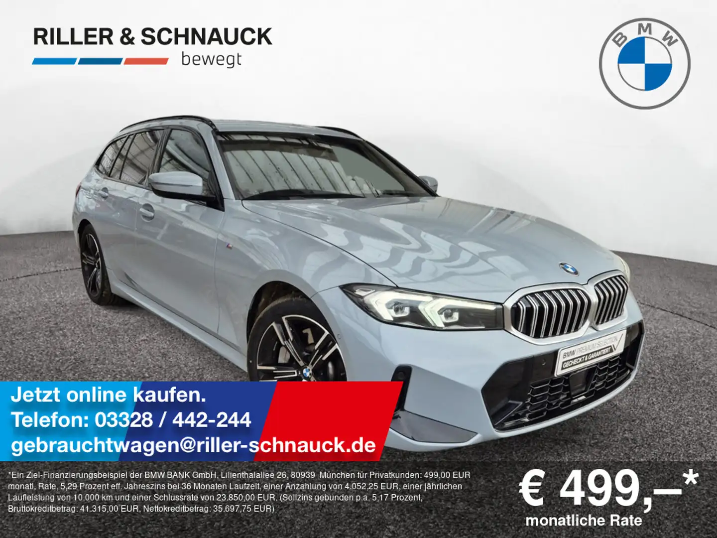 BMW 330 i Touring xDrive M Sport ACC+KAM+LED+NAVI+ Grau - 1