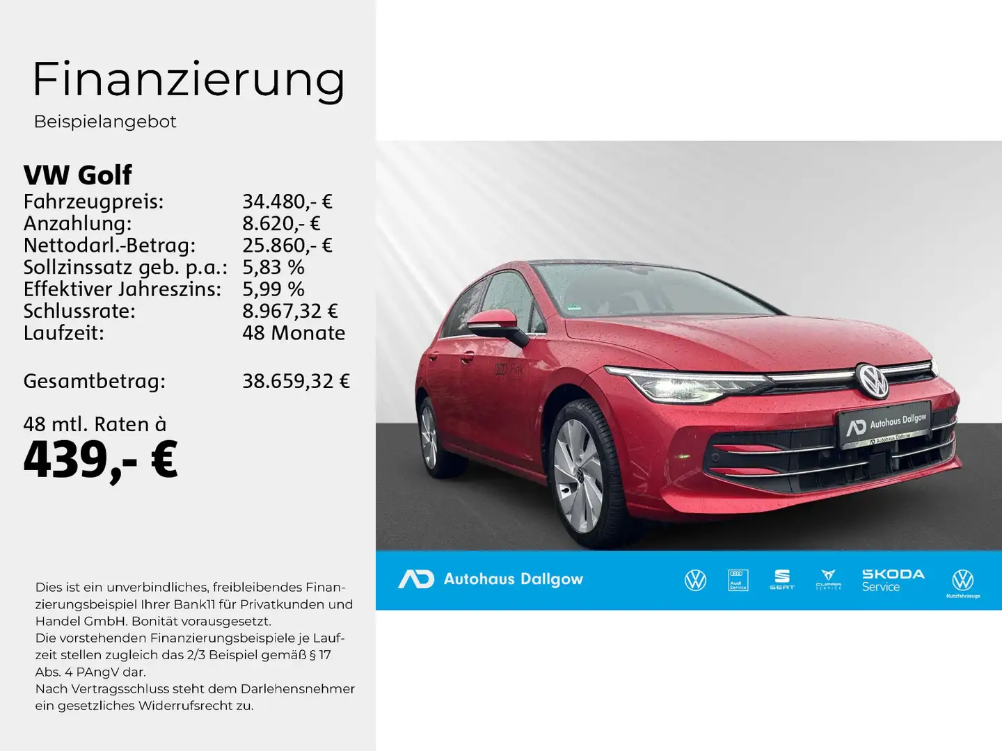 Volkswagen Golf VIII 1.5 eTSI Style Busin.Prem+Pano+LEDmatr Rot - 2