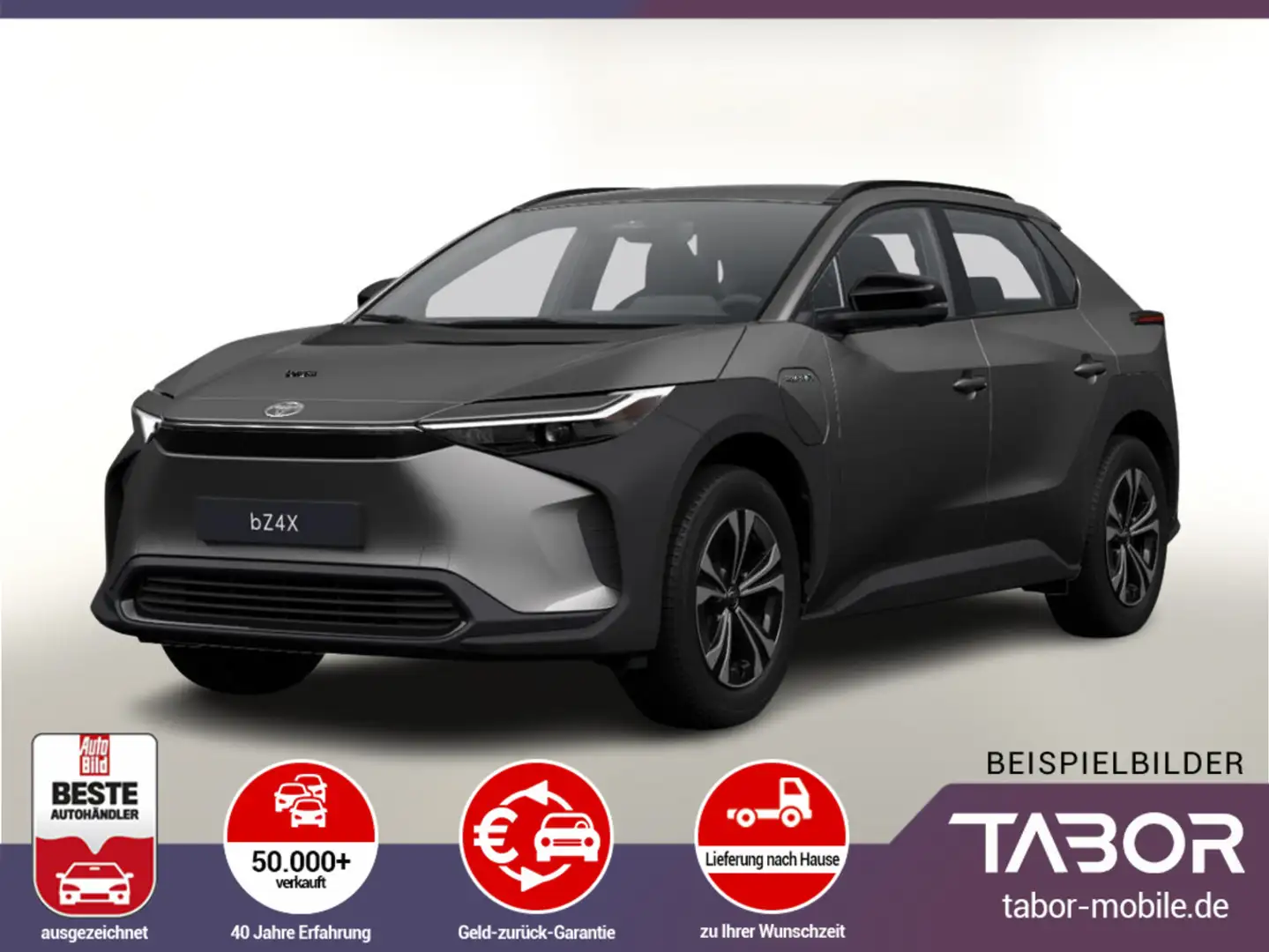 Toyota bZ4X 71kWh LED Nav Kam Keyl ACC Wärmepumpe CCS Grau - 1