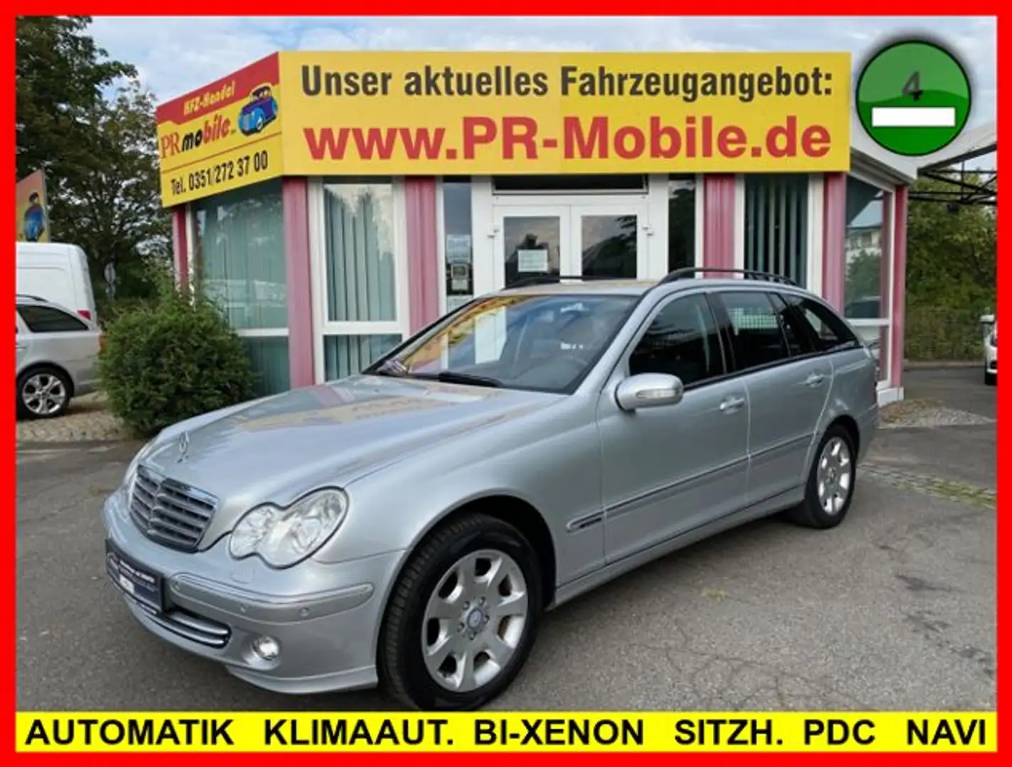 Mercedes-Benz C 200 T Kompressor ELEGANCE KLIMAAUT. PDC BI-XEN Silber - 1