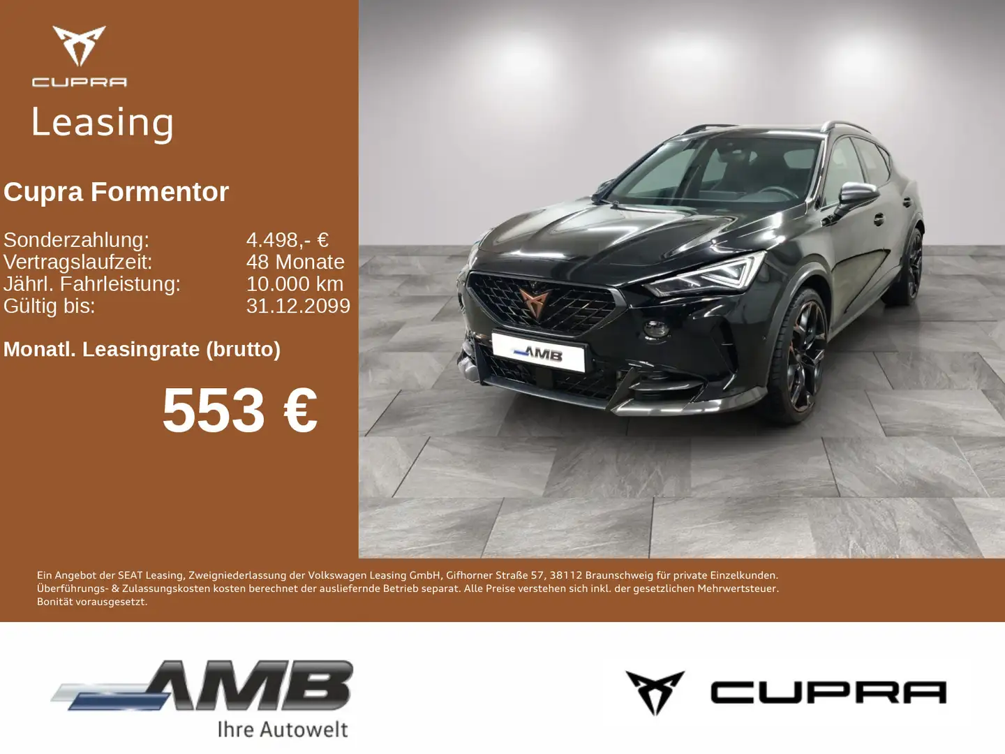 CUPRA Formentor VZ5 Sportschalensitze/Leder/Panodach Schwarz - 1