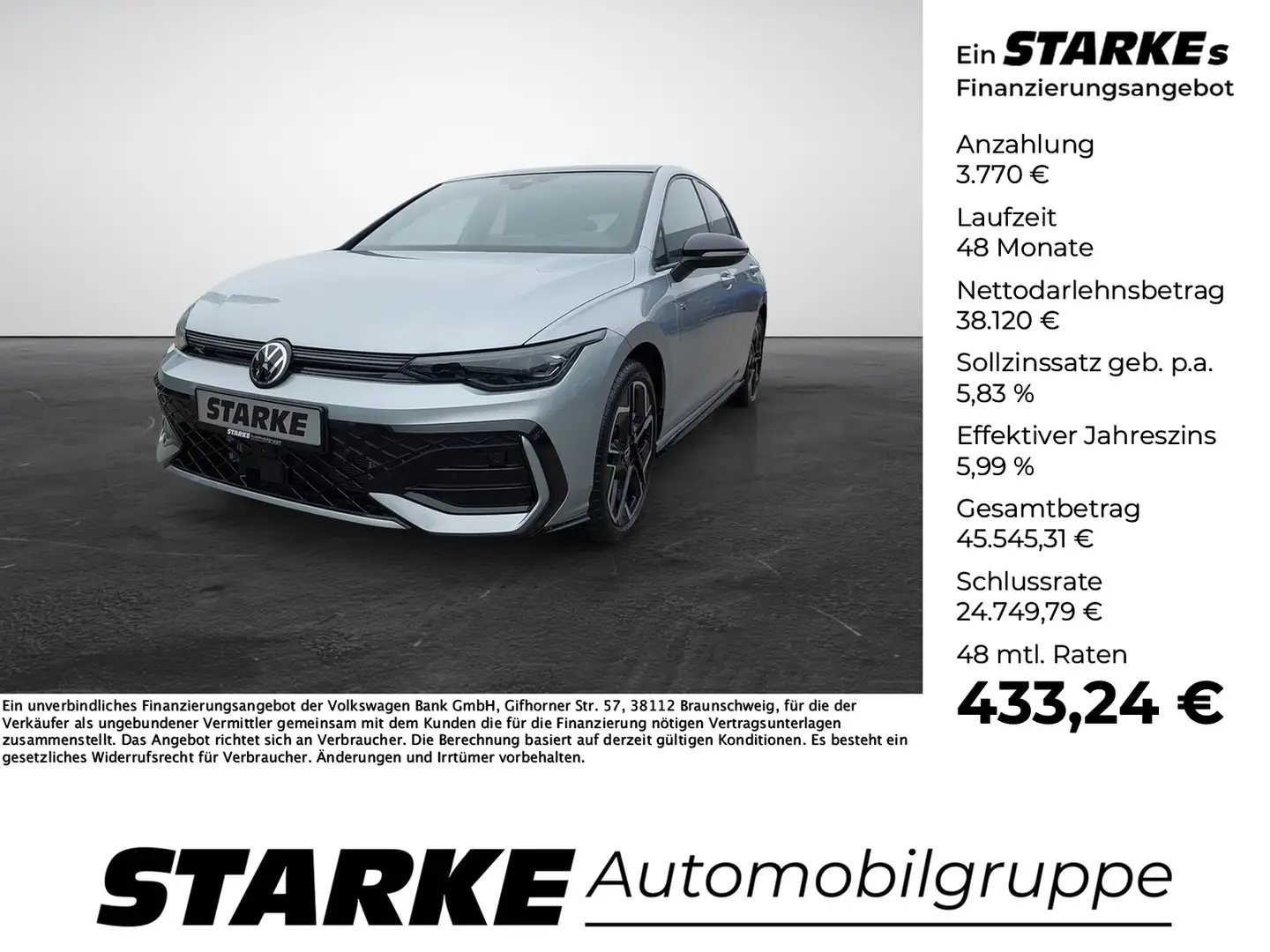 Volkswagen Golf 2.0 TDI DSG R-Line Argintiu - 1