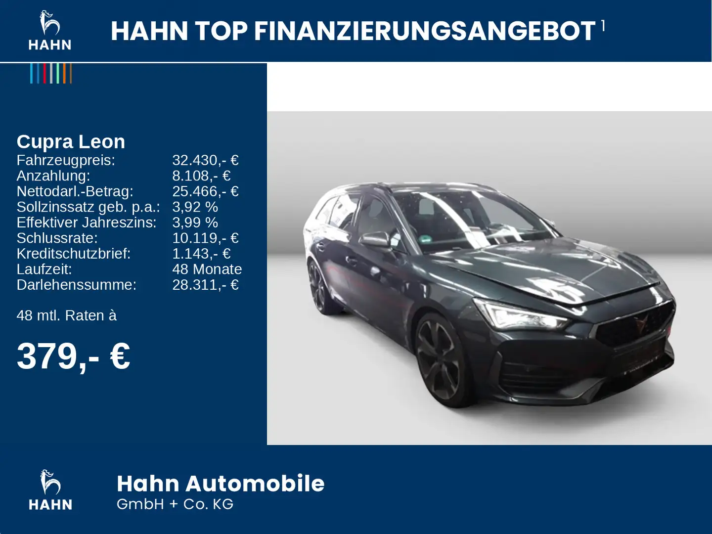 CUPRA Leon Sportstourer 2.0TSI DSG 4Drive VZ Cam Navi Grau - 2