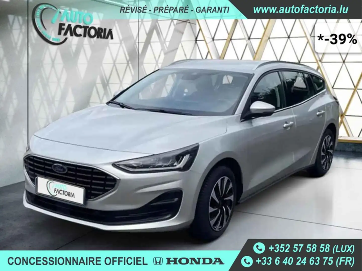 Ford Focus Break -39% 1.0 i 125cv +GPS+RADARS+LED+Options Argent - 1