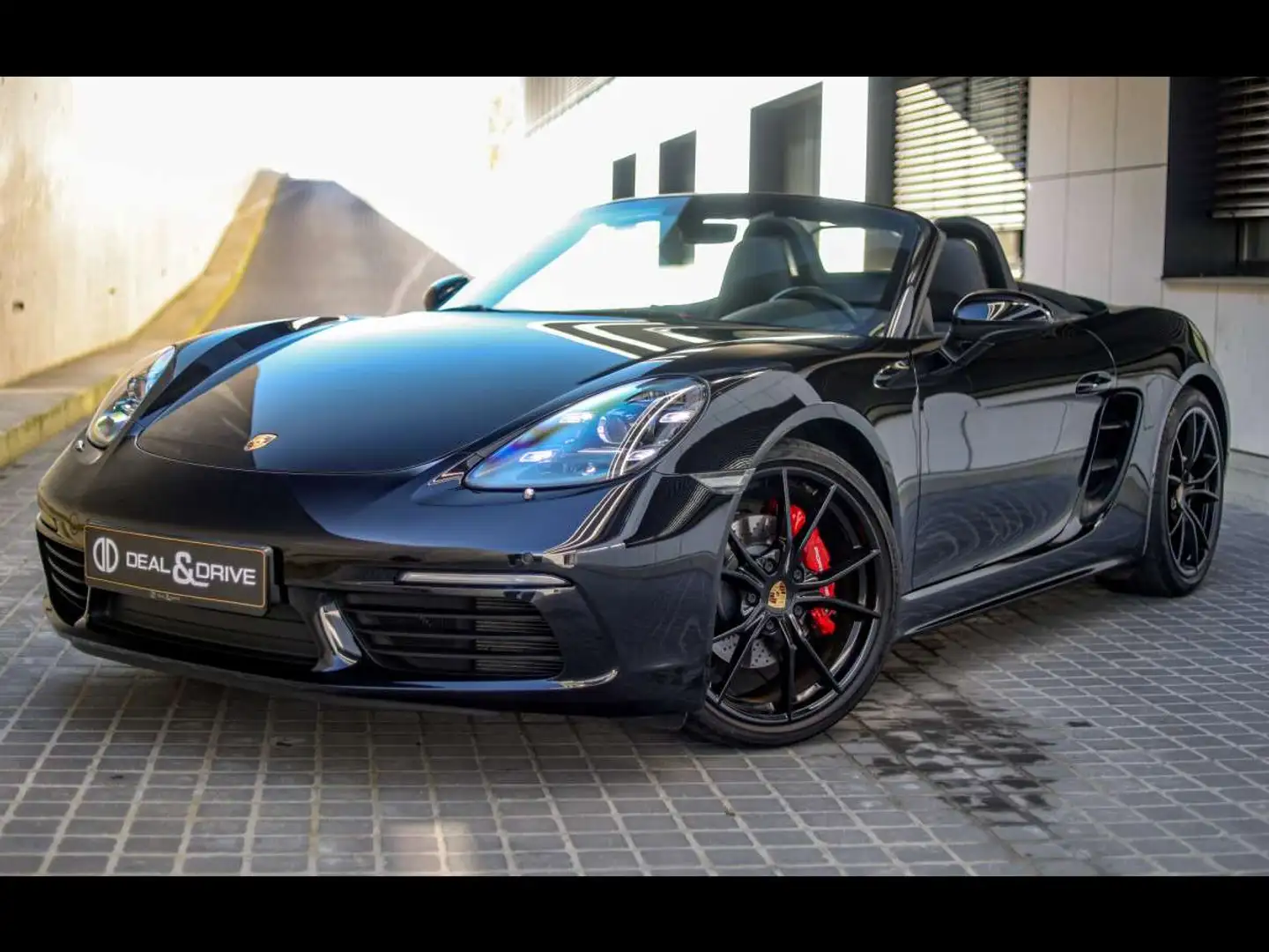 Porsche 718 Boxster S 2.5 PDK - TIEFSCHWARZMETALLIC Zwart - 1