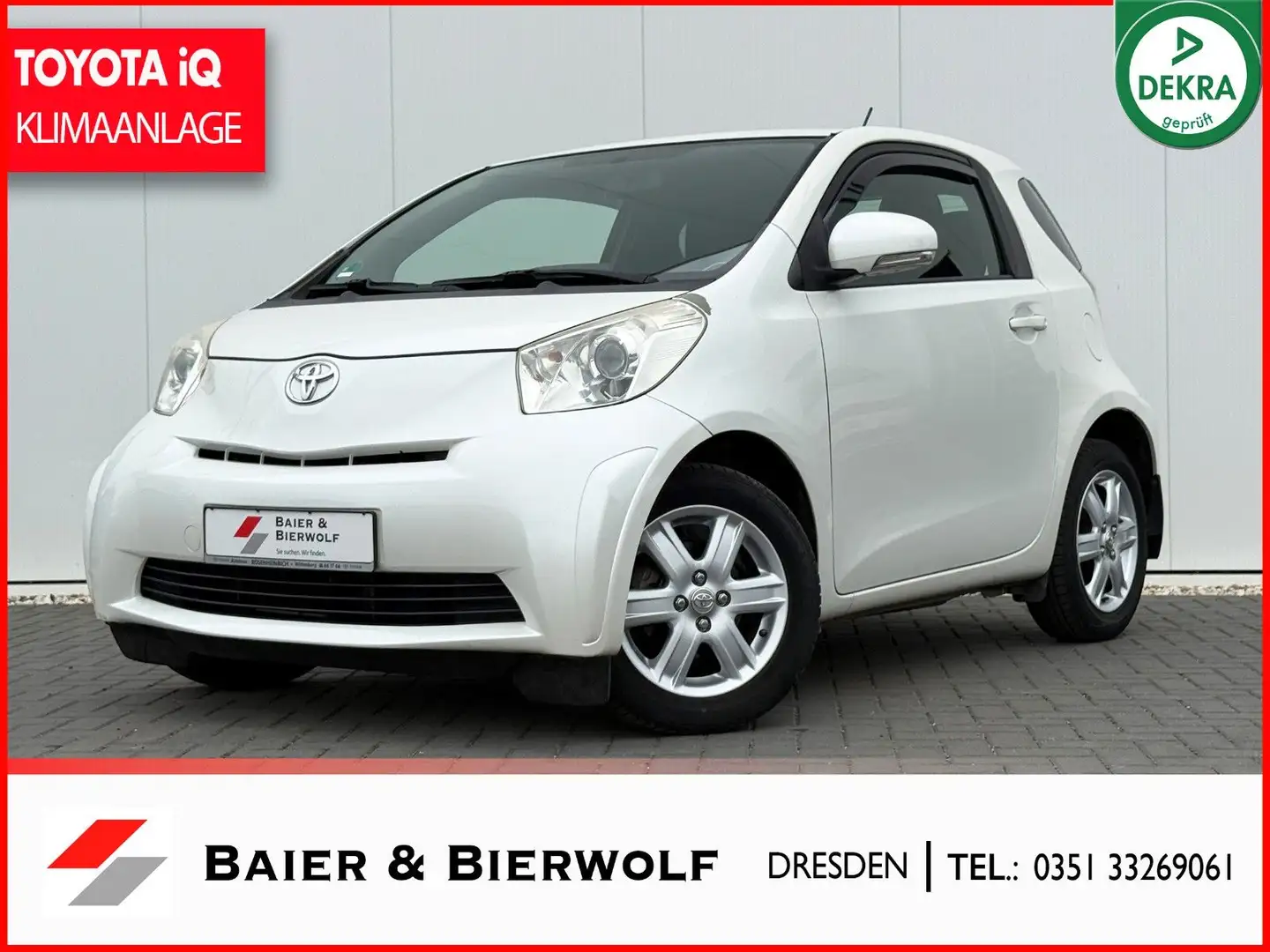 Toyota iQ iQ Basis KLIMA ZV TÜV NEU ALU ALLWETTER Weiß - 1