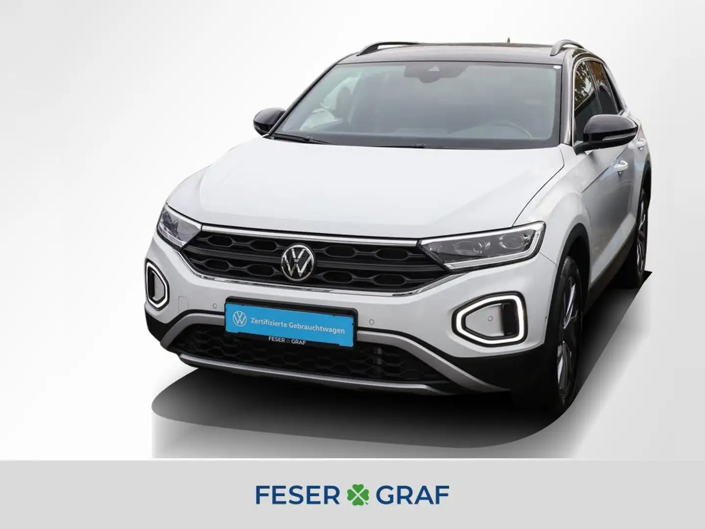 Volkswagen T-Roc 2.0 TDI Goal DSG ACC AHK LED Navi RüKa Weiß - 1