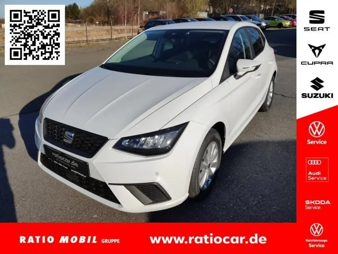 SEAT Ibiza IBIZA ROAD EDITION 1.0 TSI AHK-VORB. SITZH. EPH Blanc - 1