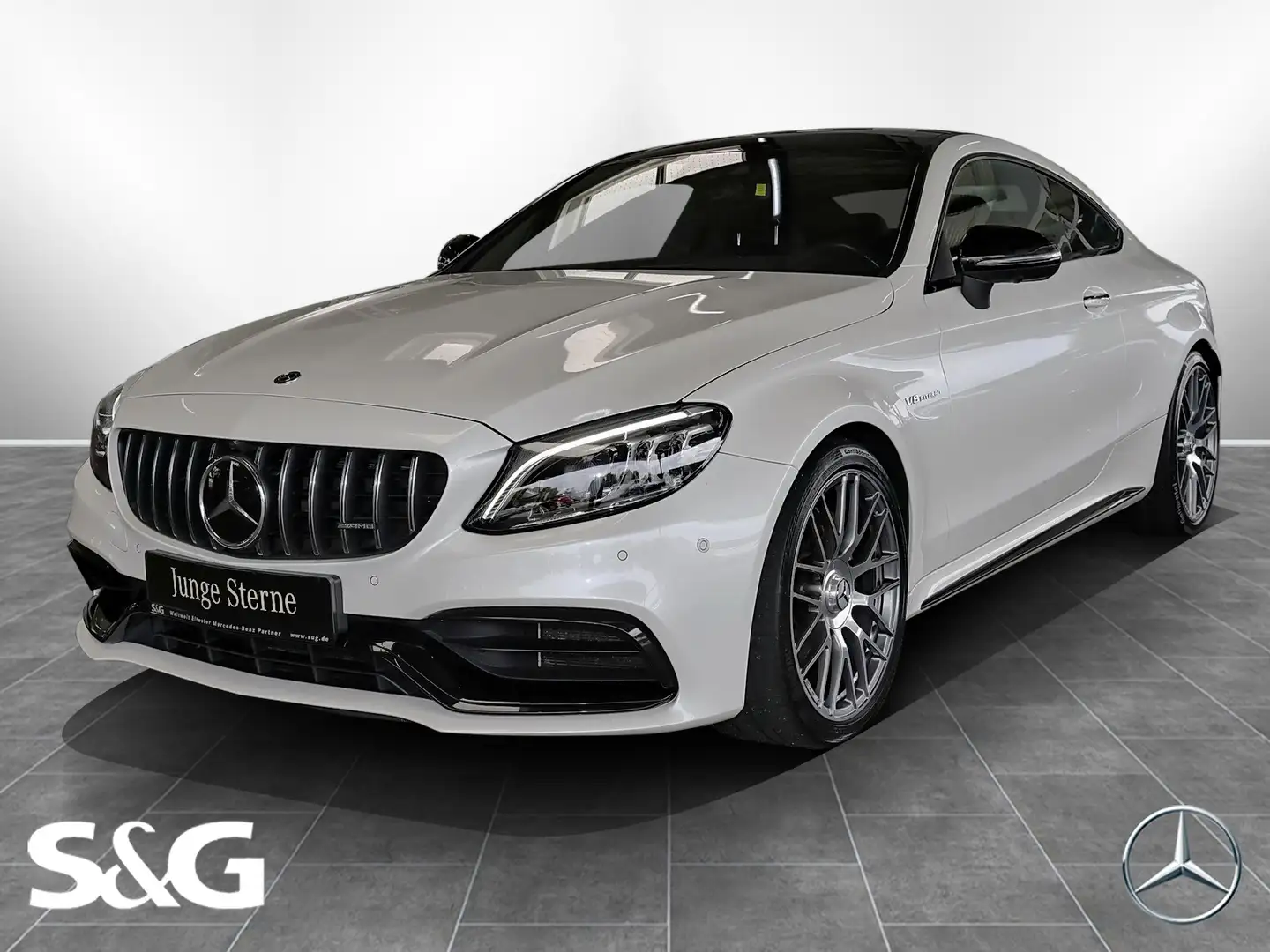 Mercedes-Benz C 63 AMG Coupé PANORAMA+DISTRONIC+MEMORY+LED+20" Weiß - 1