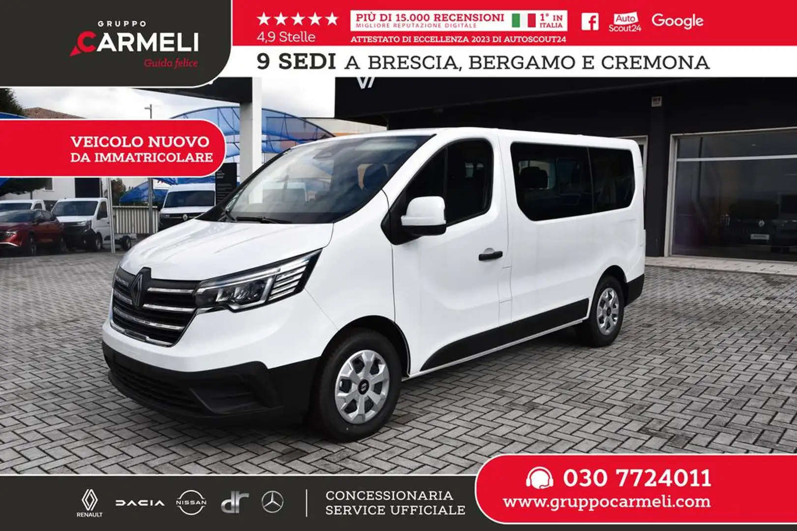 Renault Trafic 2.0 blue dci 150cv L1 Authentic - MODEL YEAR 2025 Weiß - 1