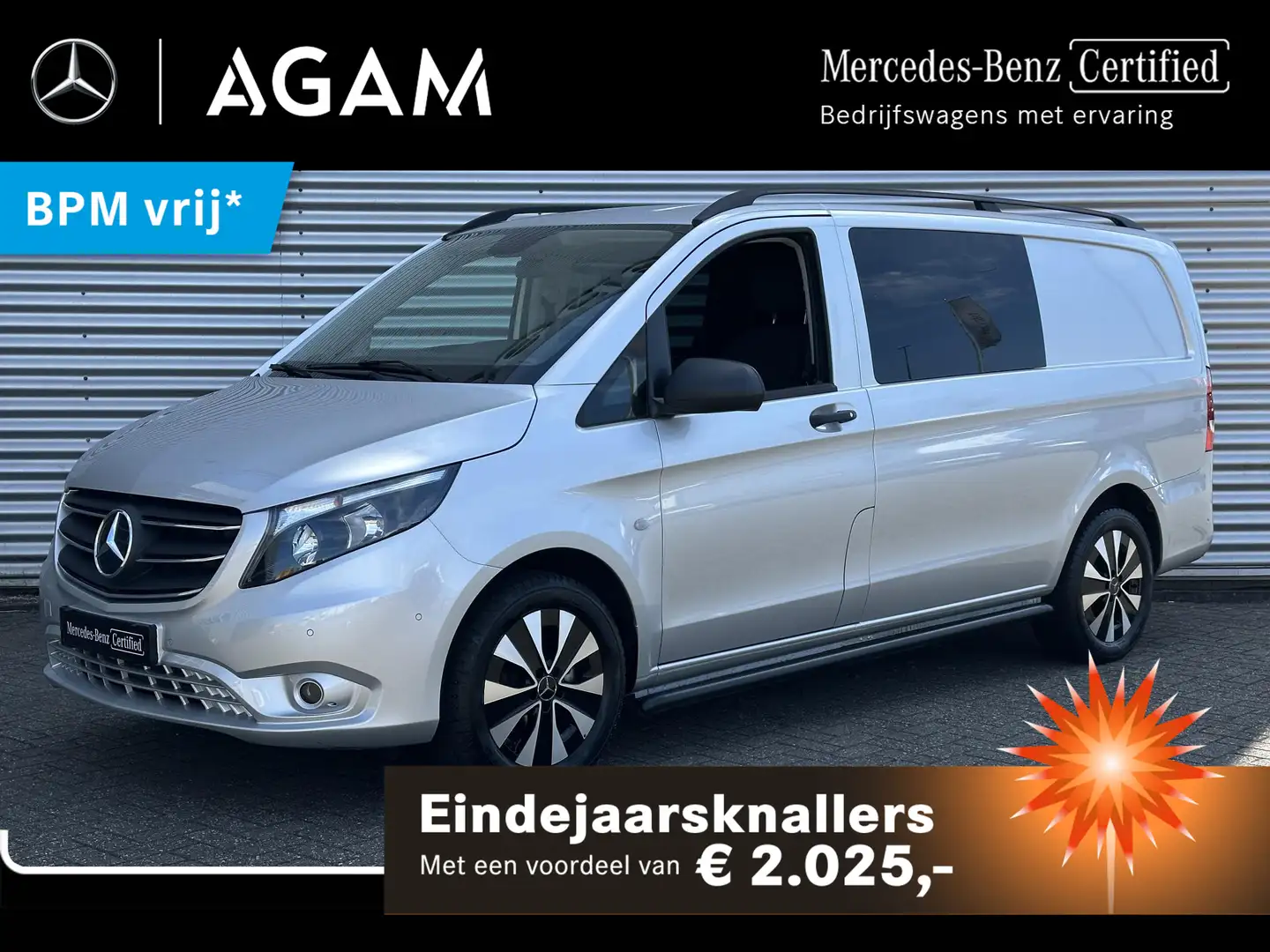 Mercedes-Benz Vito 114 CDI Dubbele Cabine Navigatie Airco Camera Appl Argent - 1