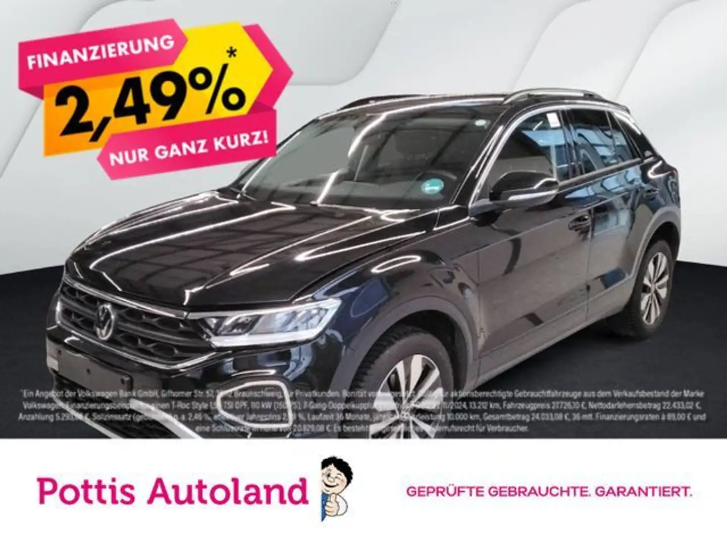 Volkswagen T-Roc 1.0 TSI GOAL NAVI PDC SITZHZG LED LM17 Schwarz - 1