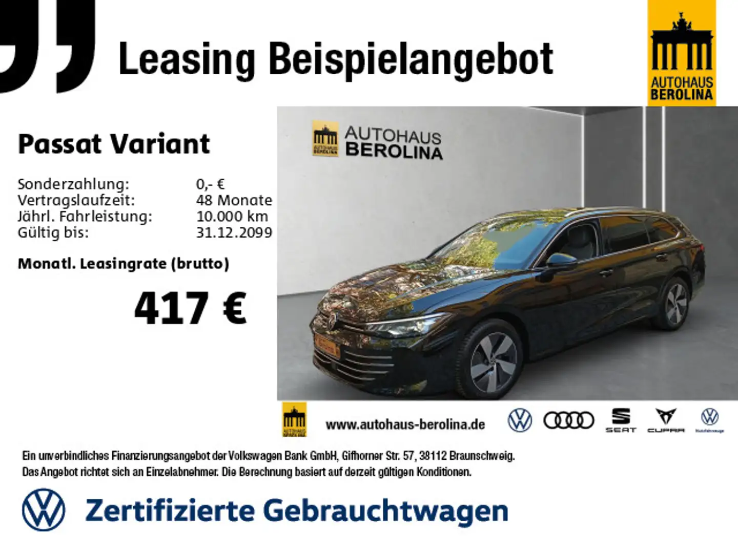 Volkswagen Passat Variant 1.5 eTSI Business DSG *IQ.DRIVE* Schwarz - 1