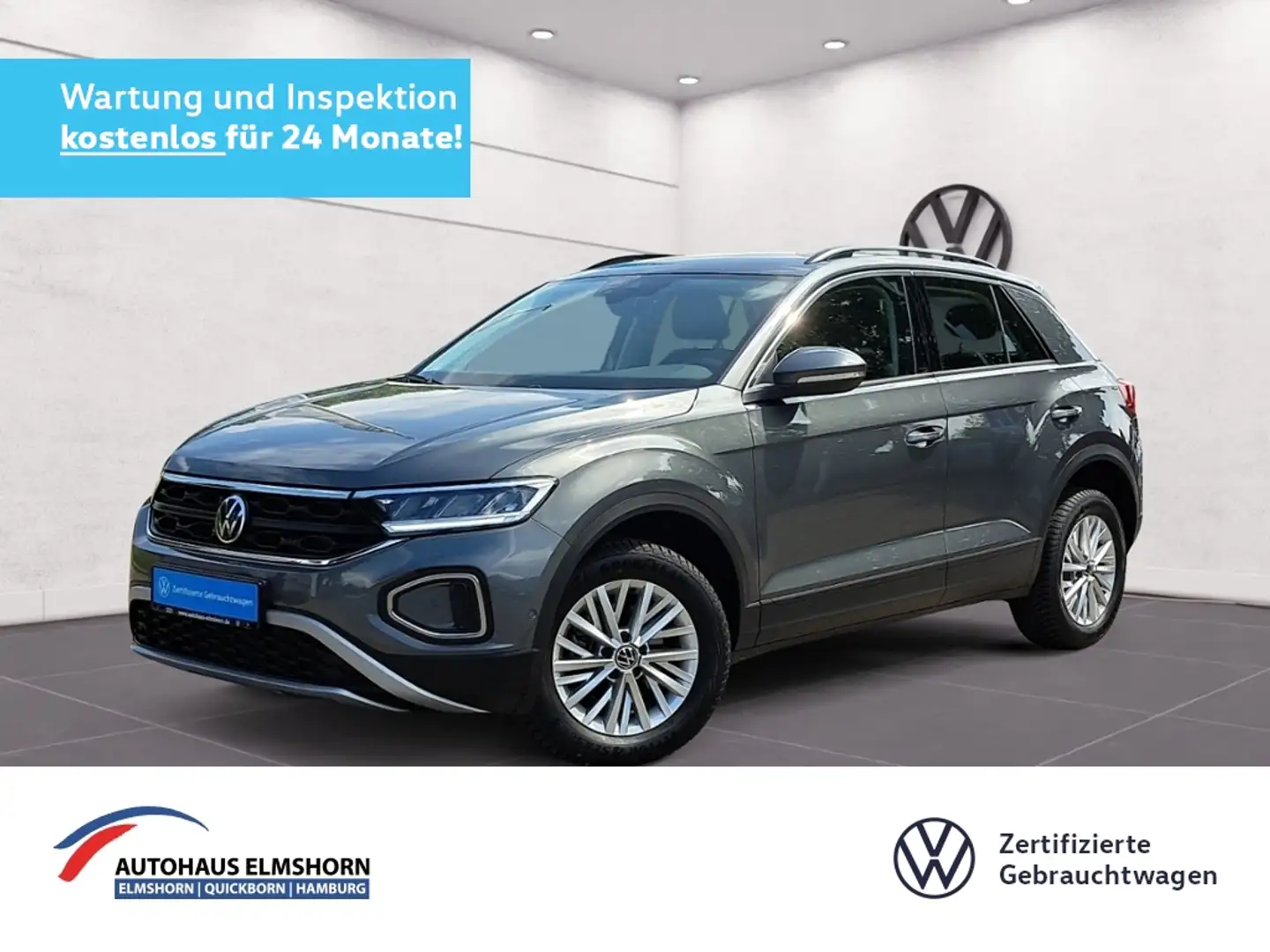 Volkswagen T-Roc Life 1.0 TSI NAV APP KAM LED GJ-REIF PDC SHZ Grau - 1