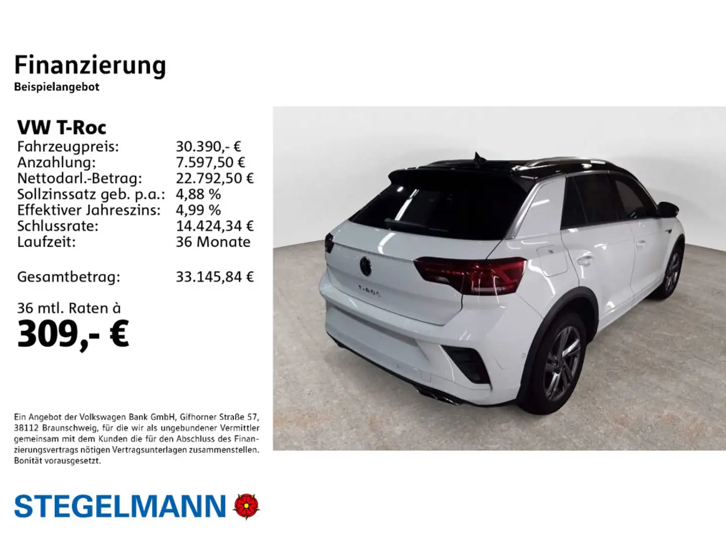 Volkswagen T-Roc 1.5 TSI DSG R-Line *AHK*Kamera*LED*Navi* Weiß - 2