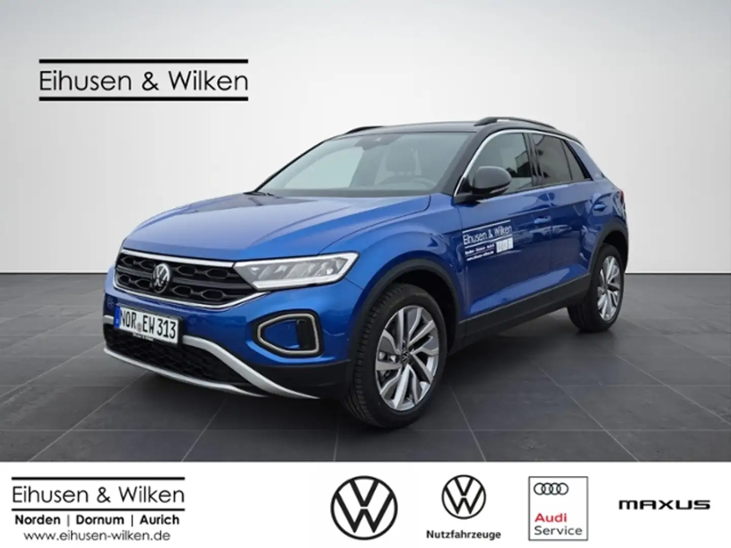 Volkswagen T-Roc 1.0+TSI+LIFE+GOAL+LED+NAVI+AHK+APP+ Blau - 1