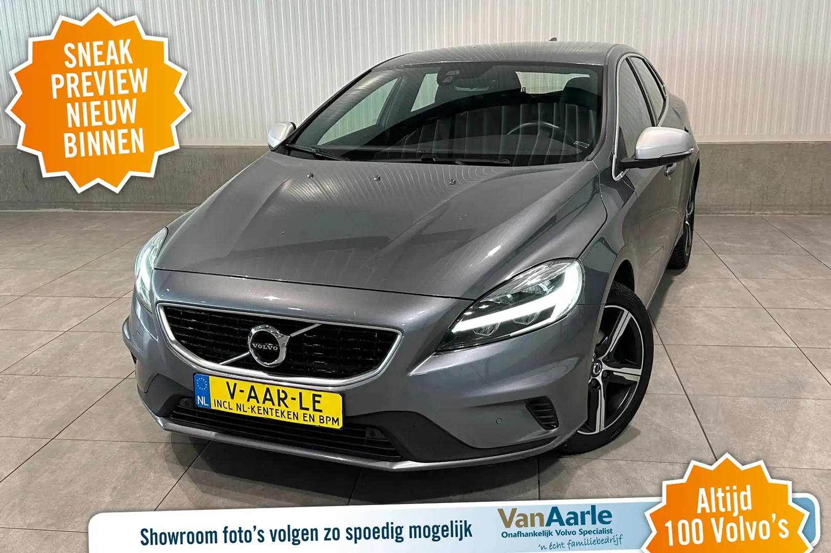 Volvo V40 D2 R-Design Stoelverwarming Navigatie 120pk Grijs - 1