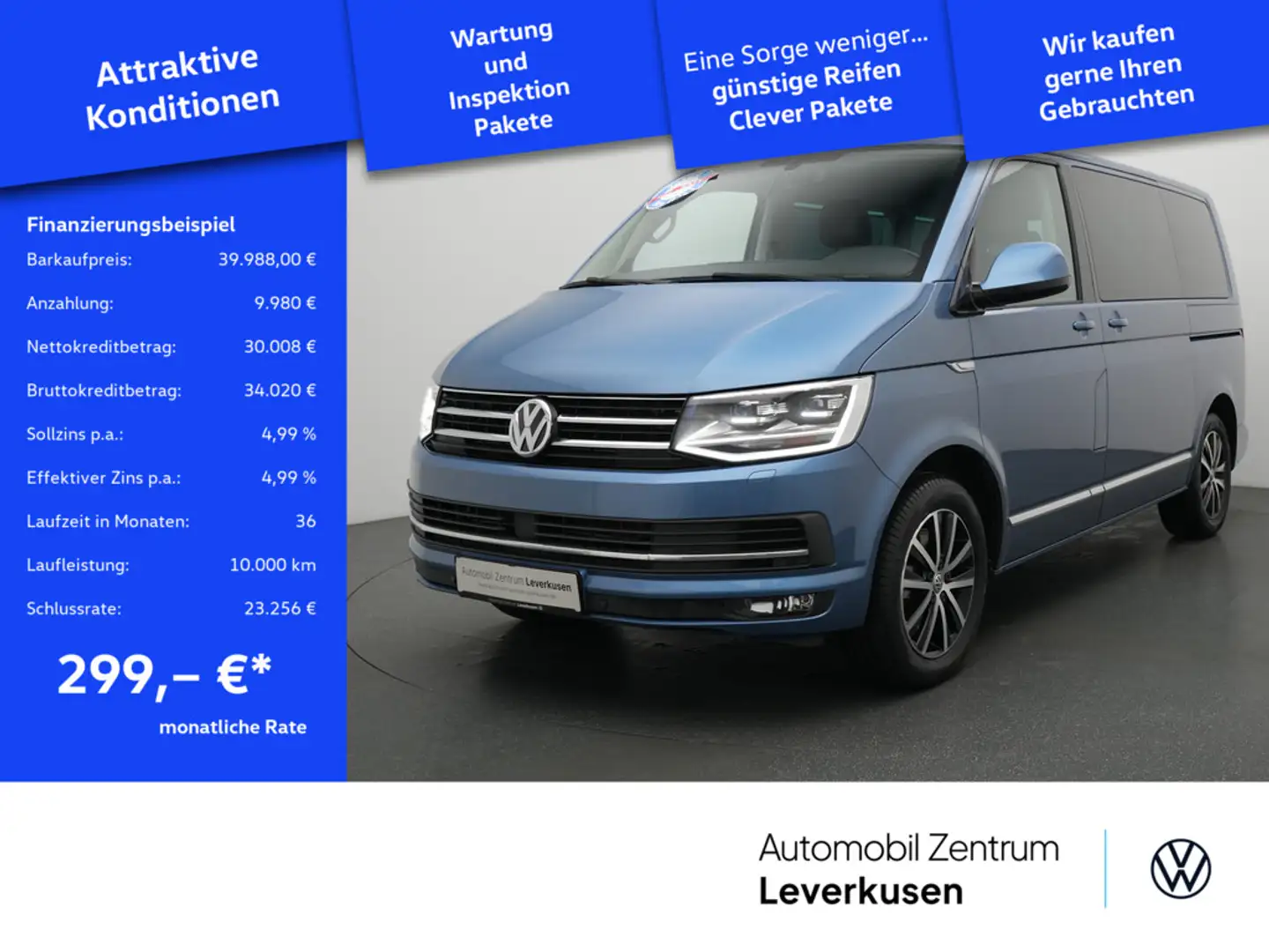 Volkswagen T6 Multivan Highline DSG LEDER DYNAUDIO ACC NAVI Schwarz - 1