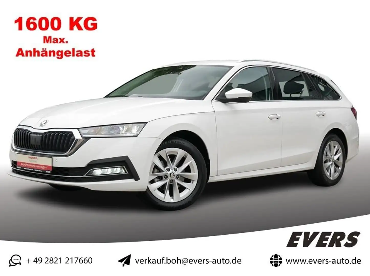 Skoda Octavia Combi STYLE 2.0 TDI DSG NAVI+AHK+ACC+HUD Weiß - 1
