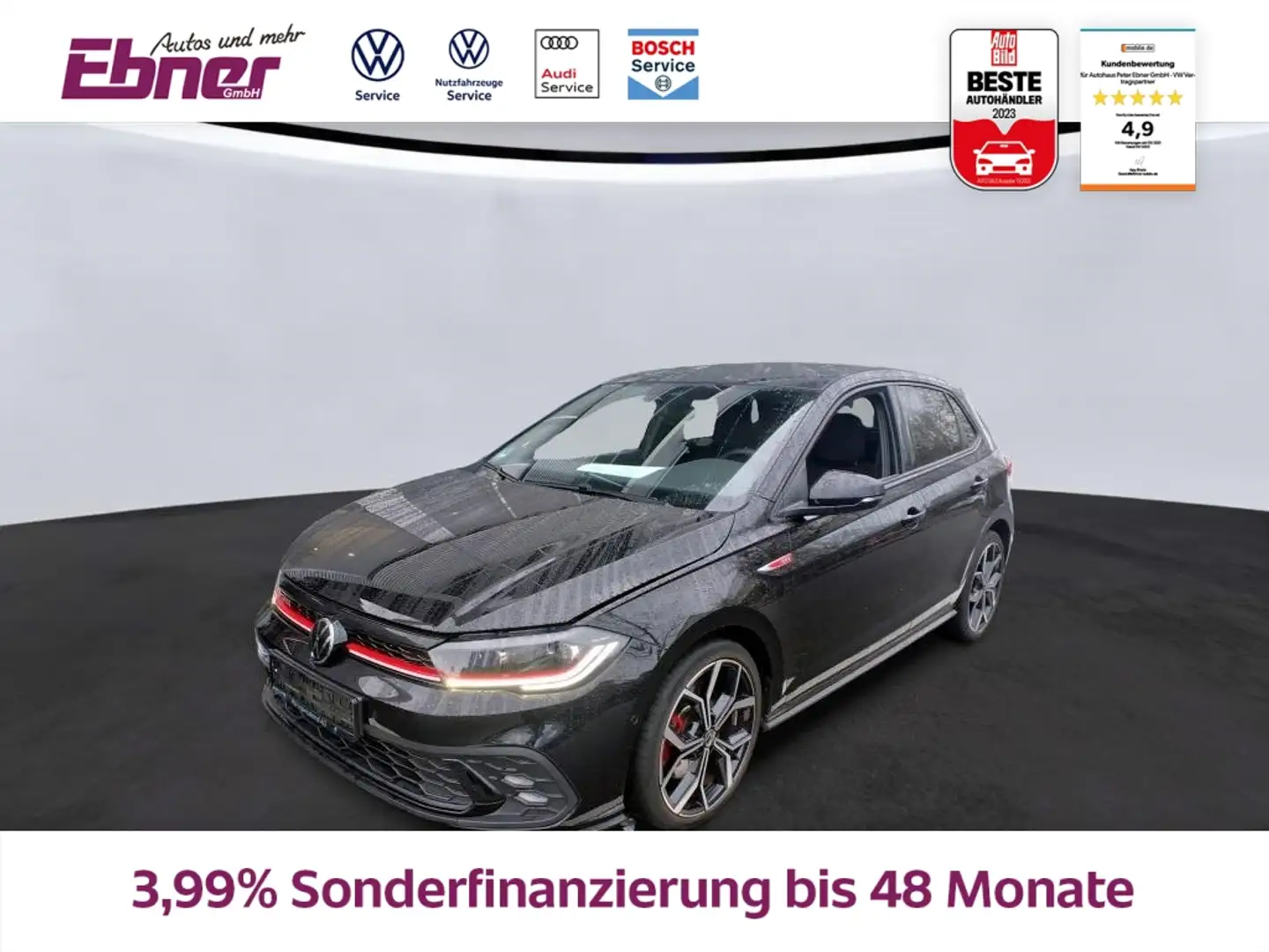 Volkswagen Polo NEU GTI 2.0TSI 207PS DSG PANO+BEATS+ACC+KAMERA+NAV Schwarz - 1