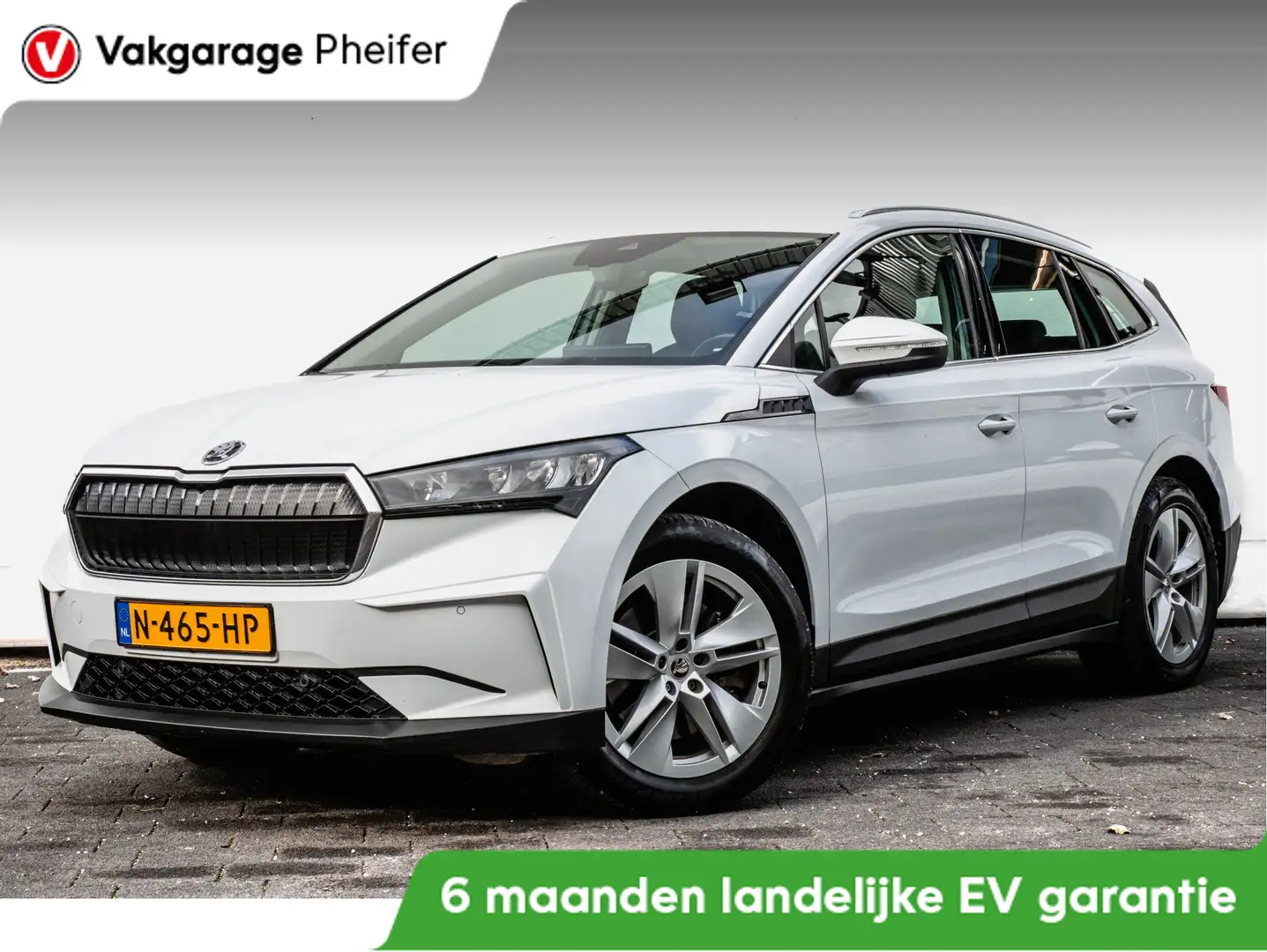 Skoda Enyaq iV 80 Trekhaak/ Stuurverwarming/ Half leer/ Naviga Blanc - 1