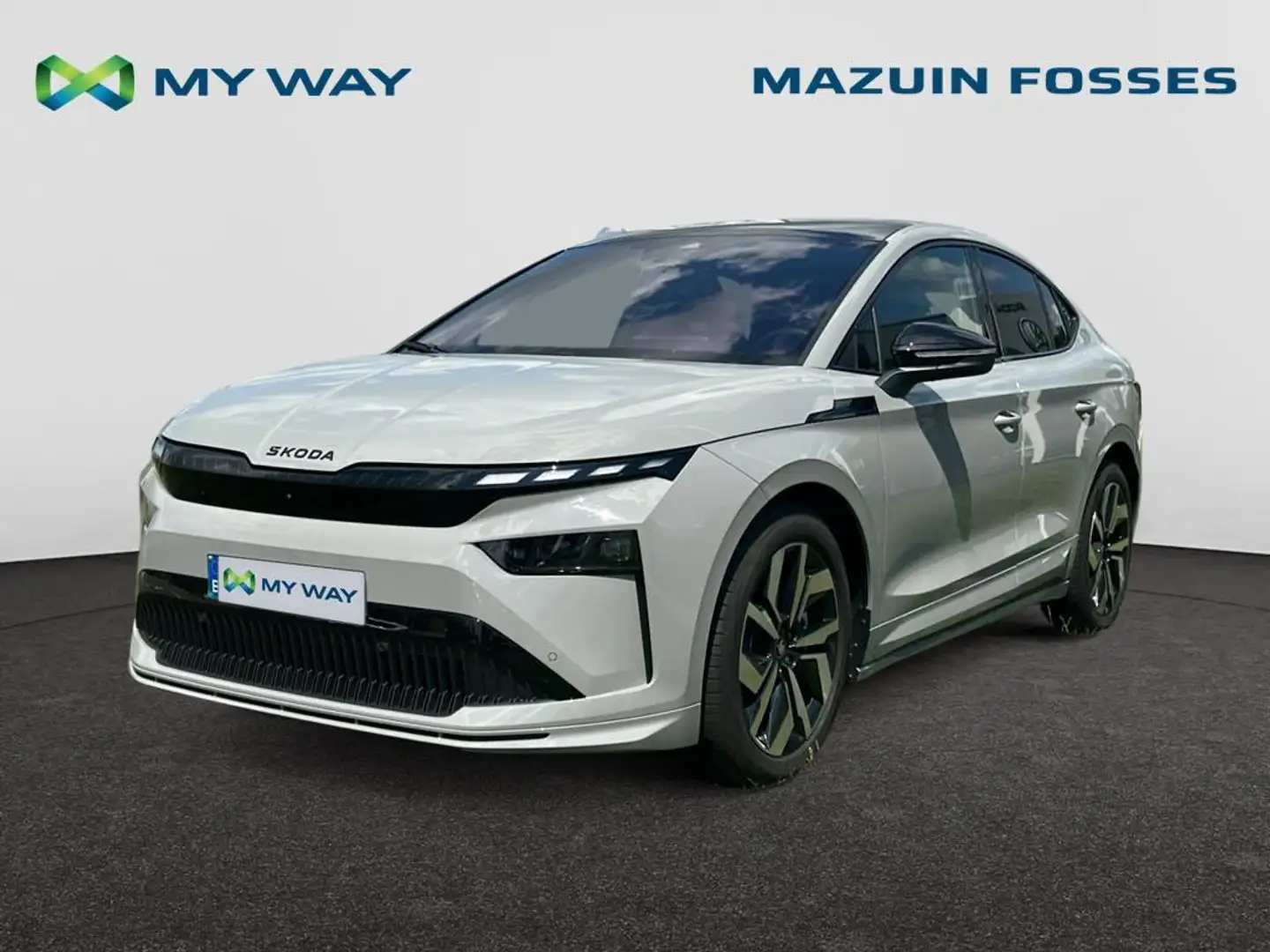 Skoda Enyaq 85 Sportline 82 kWh 210 kW 1v Grijs - 1