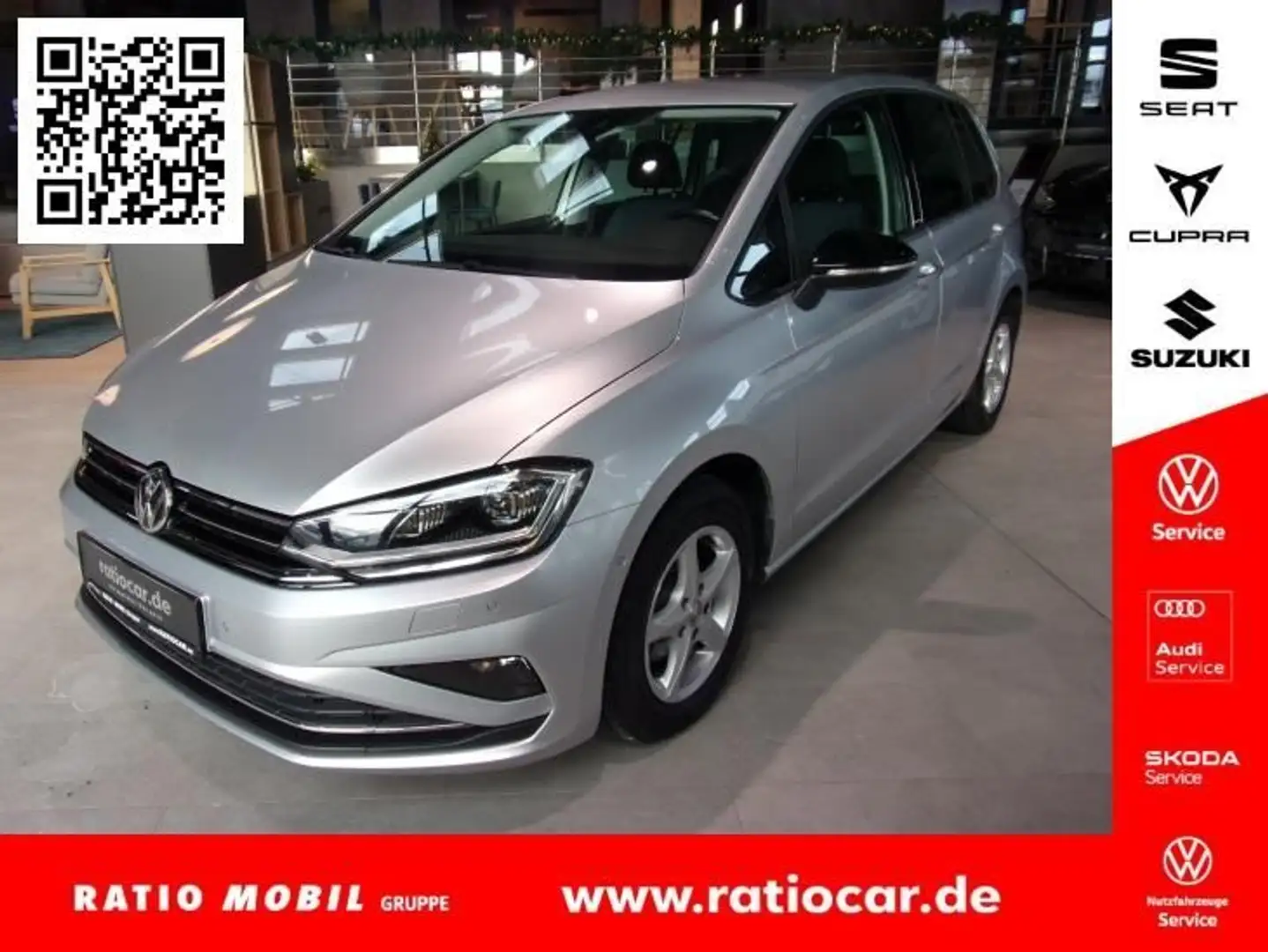 Volkswagen Golf GOLF SPORTSVAN VII 1.0 TSI DSG BLUE MOTION NAVI Argent - 1